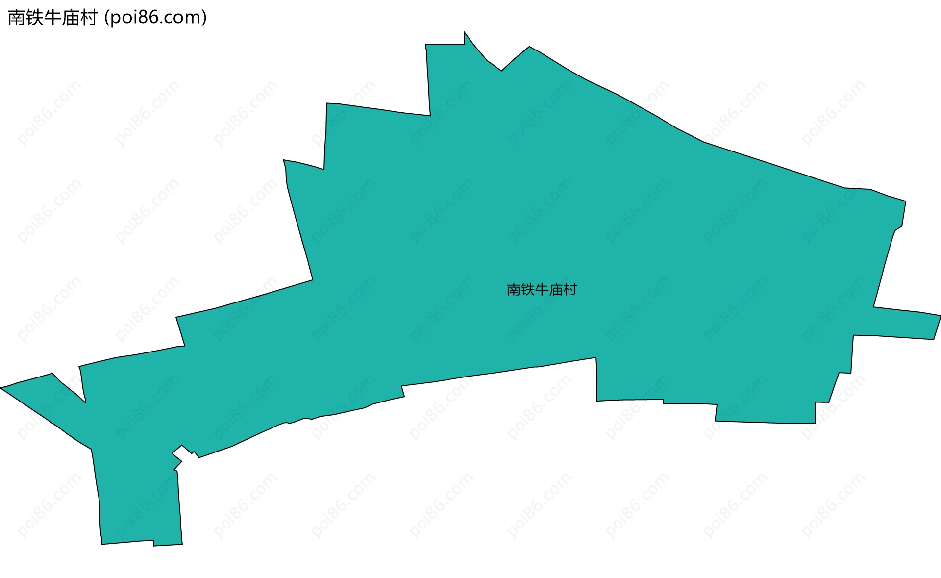 南铁牛庙村边界地图