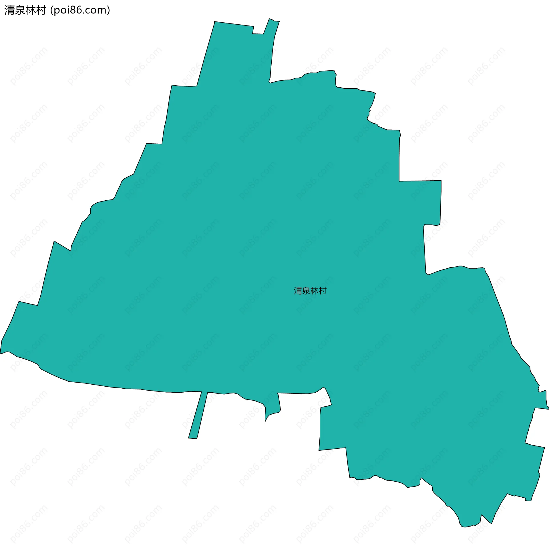 清泉林村边界地图