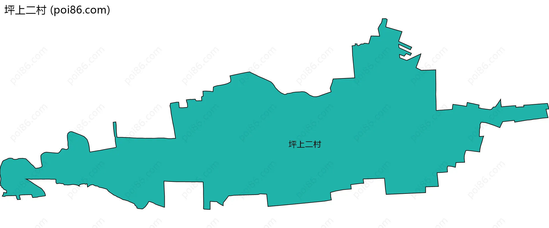 坪上二村边界地图