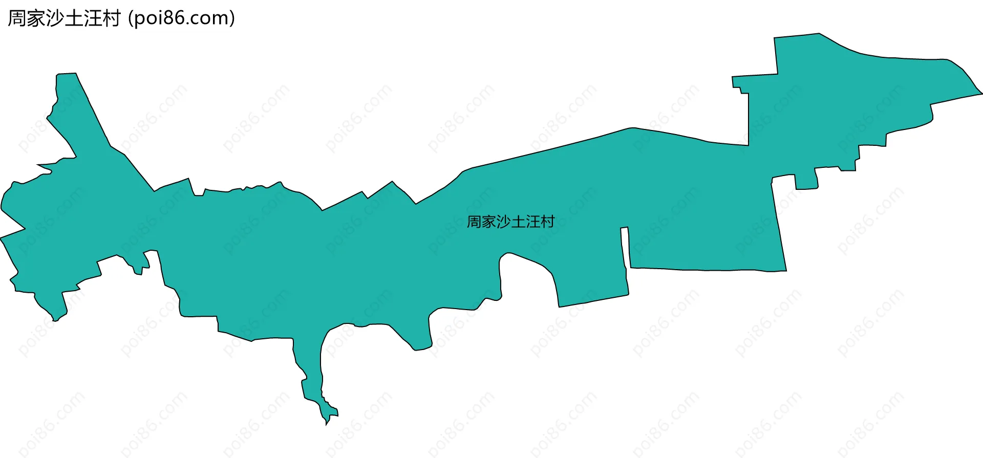 周家沙土汪村边界地图