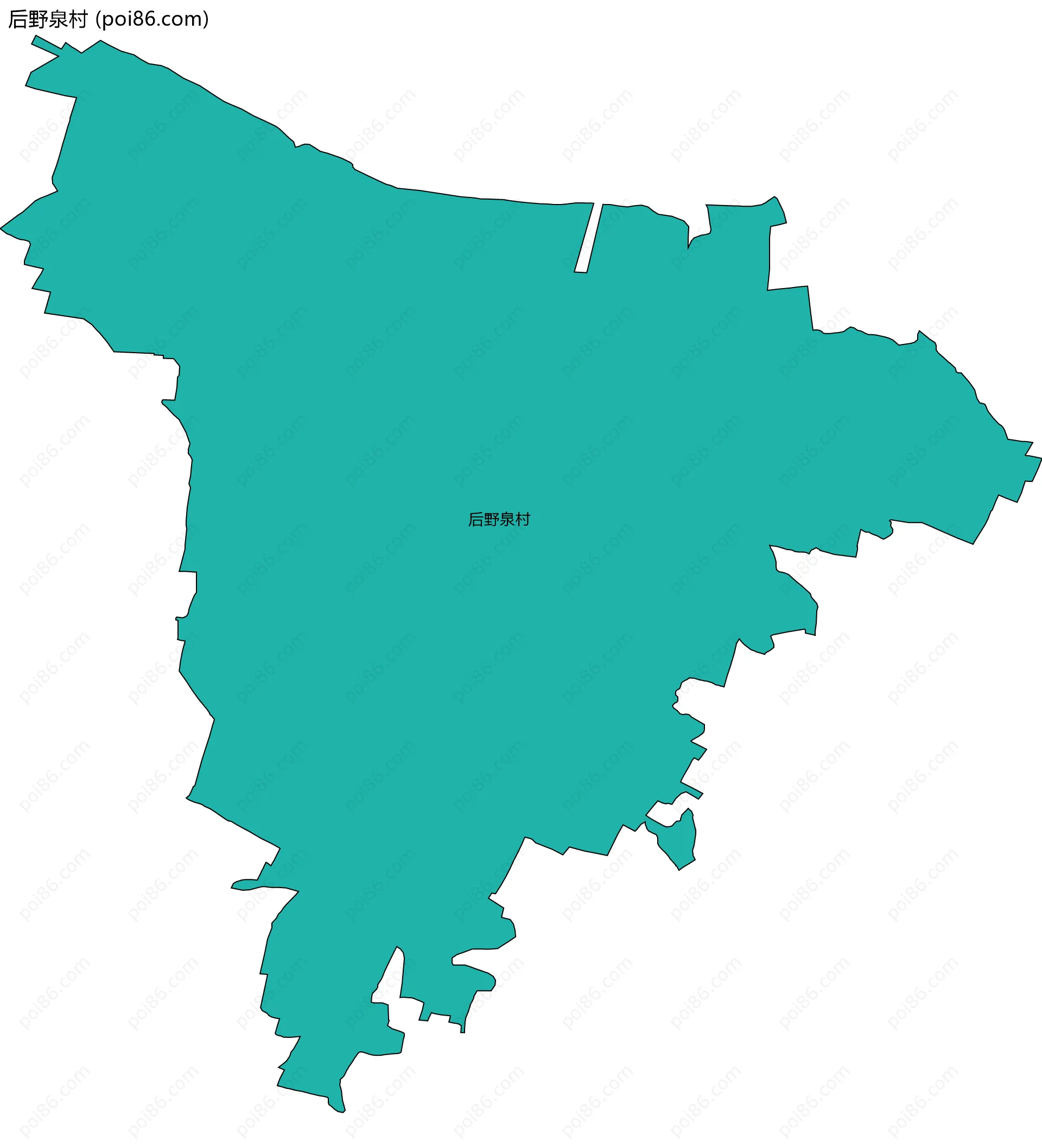 后野泉村边界地图