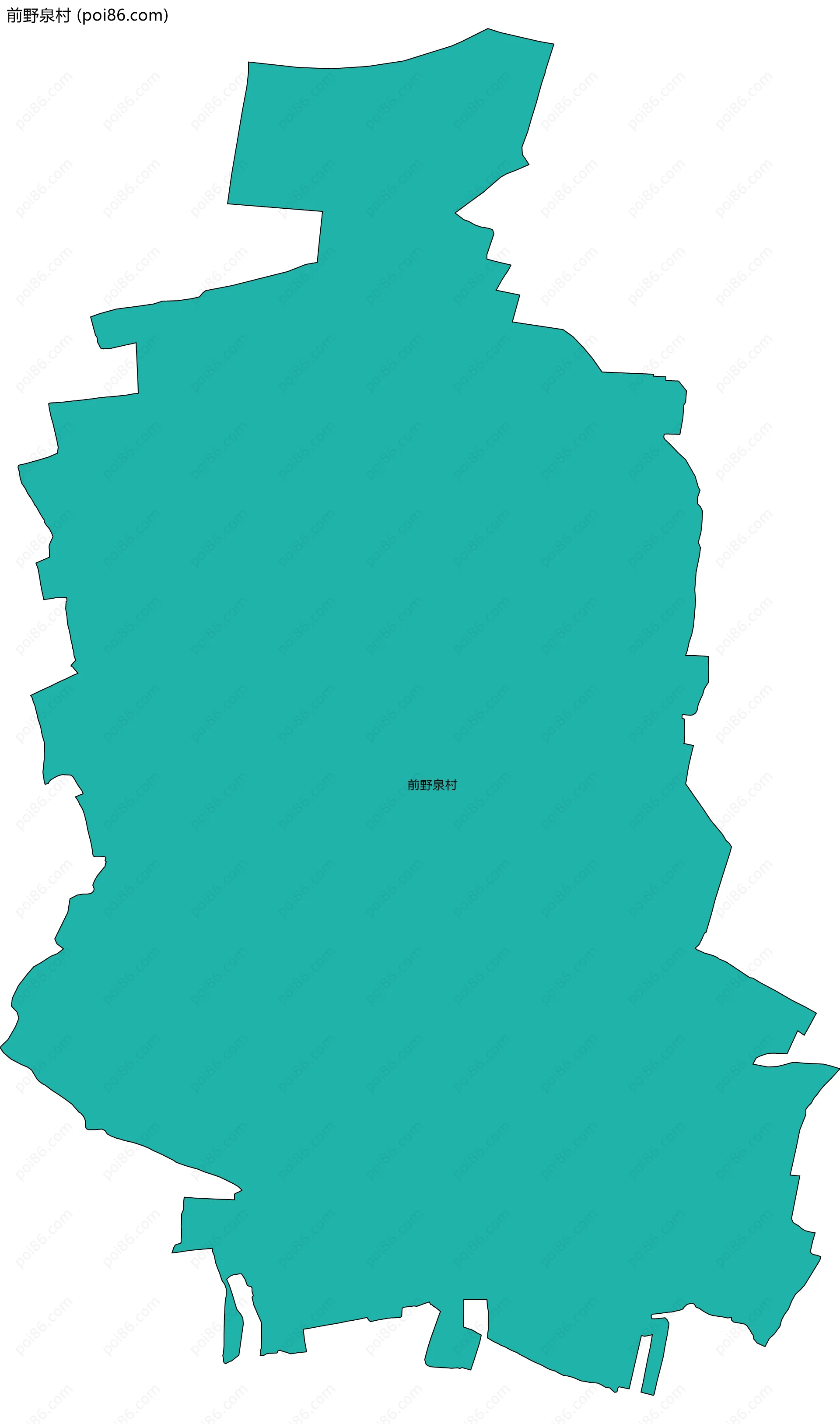 前野泉村边界地图