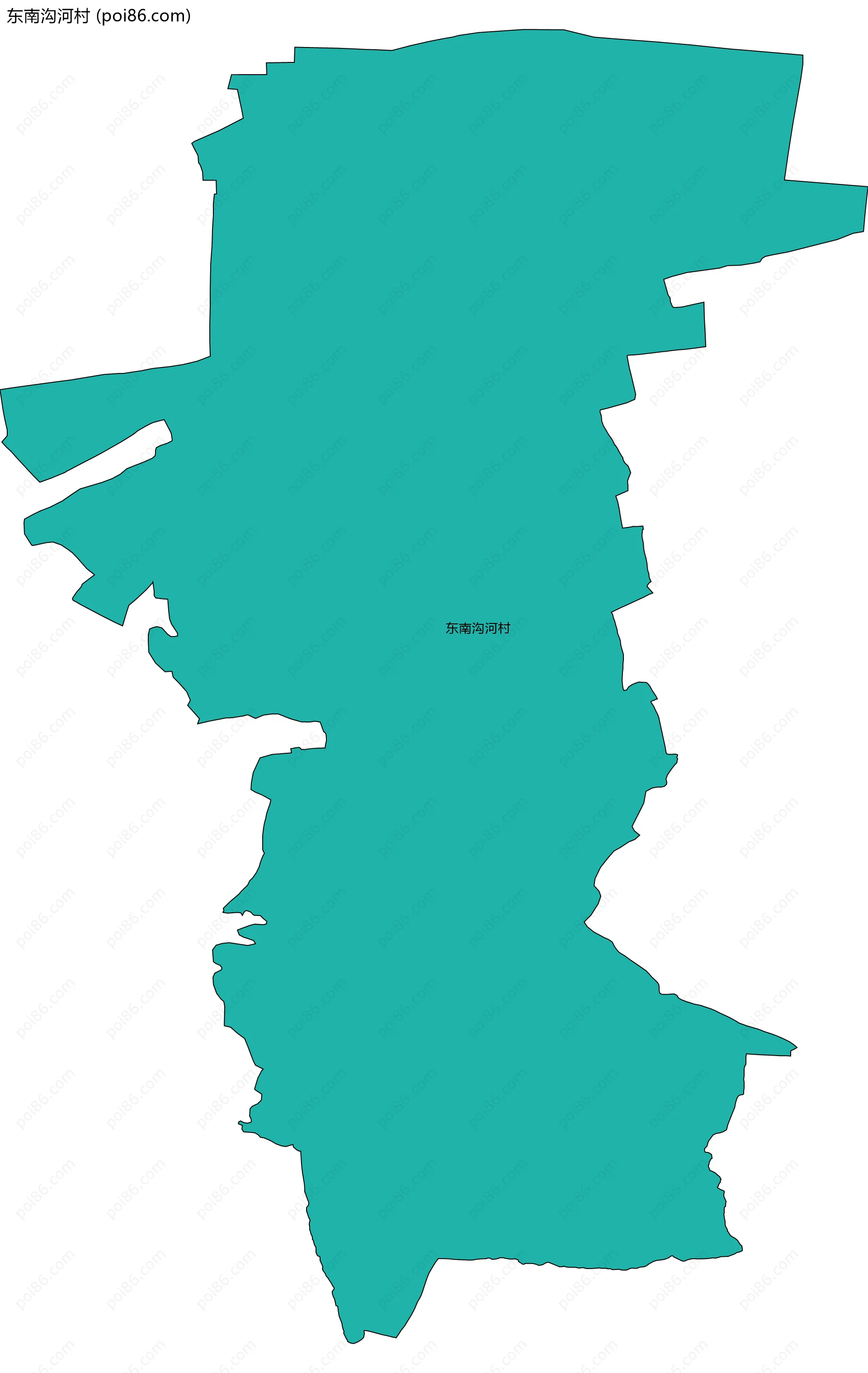 东南沟河村边界地图