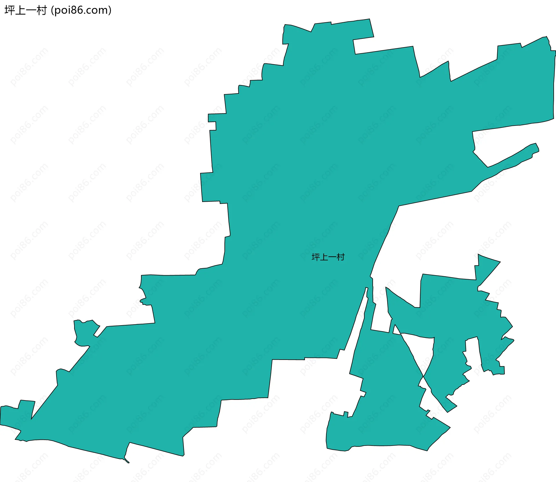 坪上一村边界地图