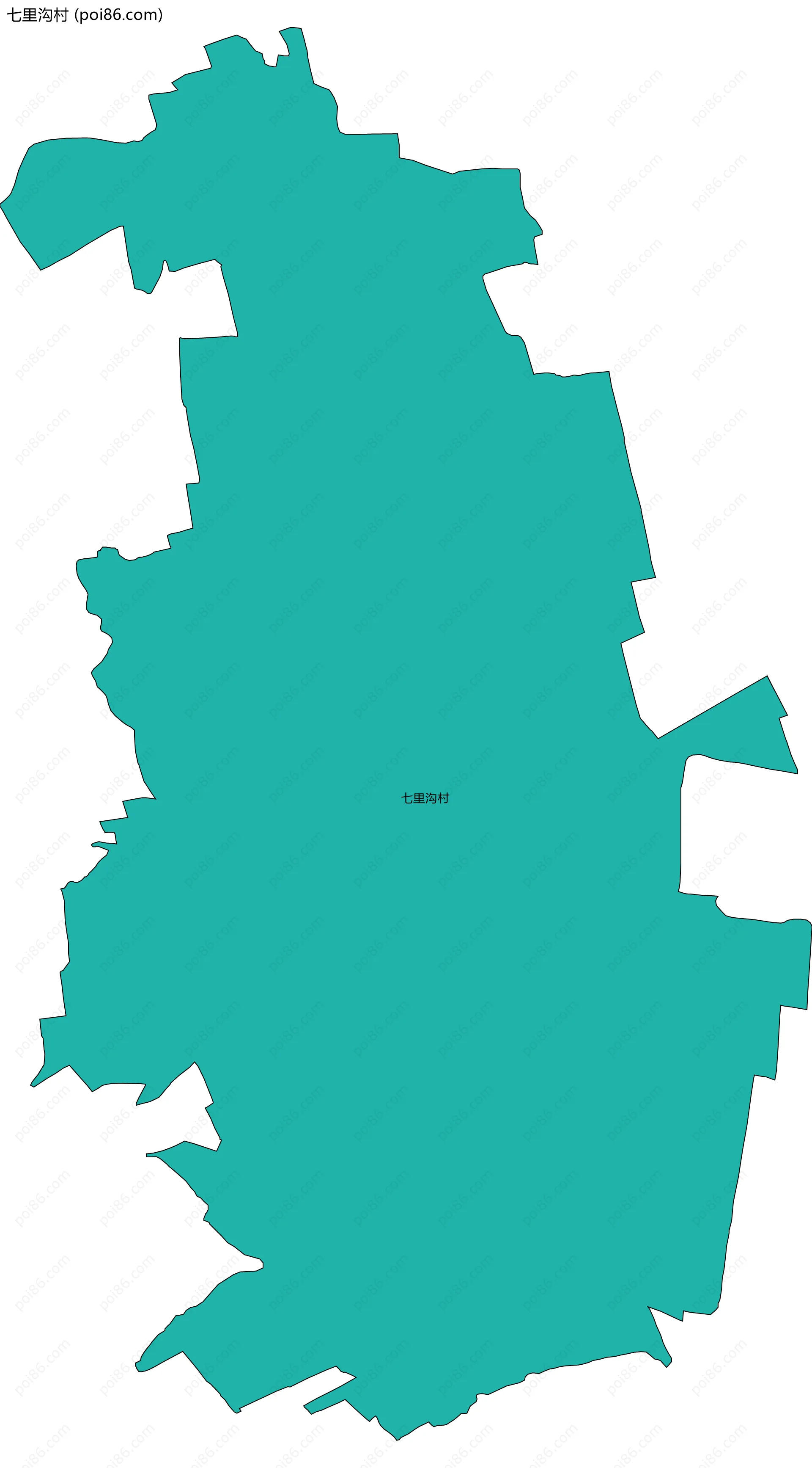 七里沟村边界地图