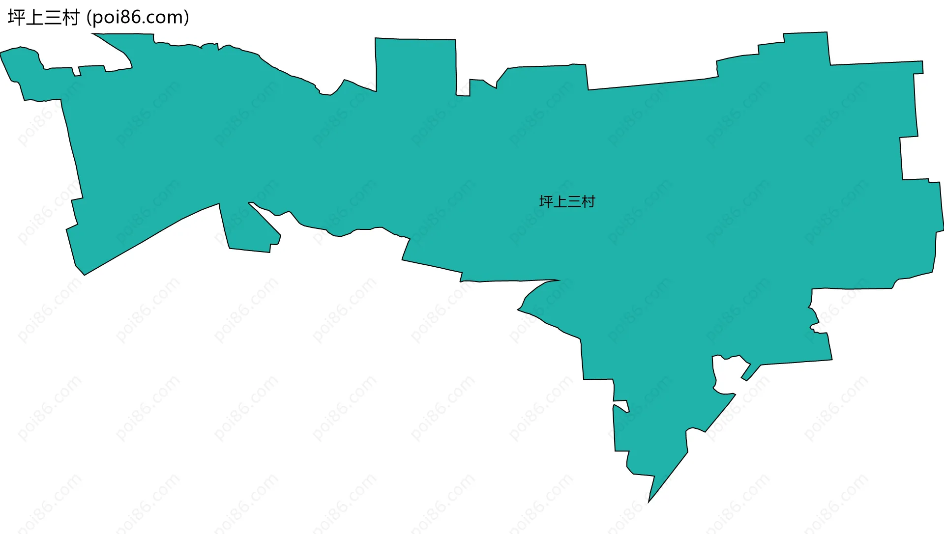 坪上三村边界地图