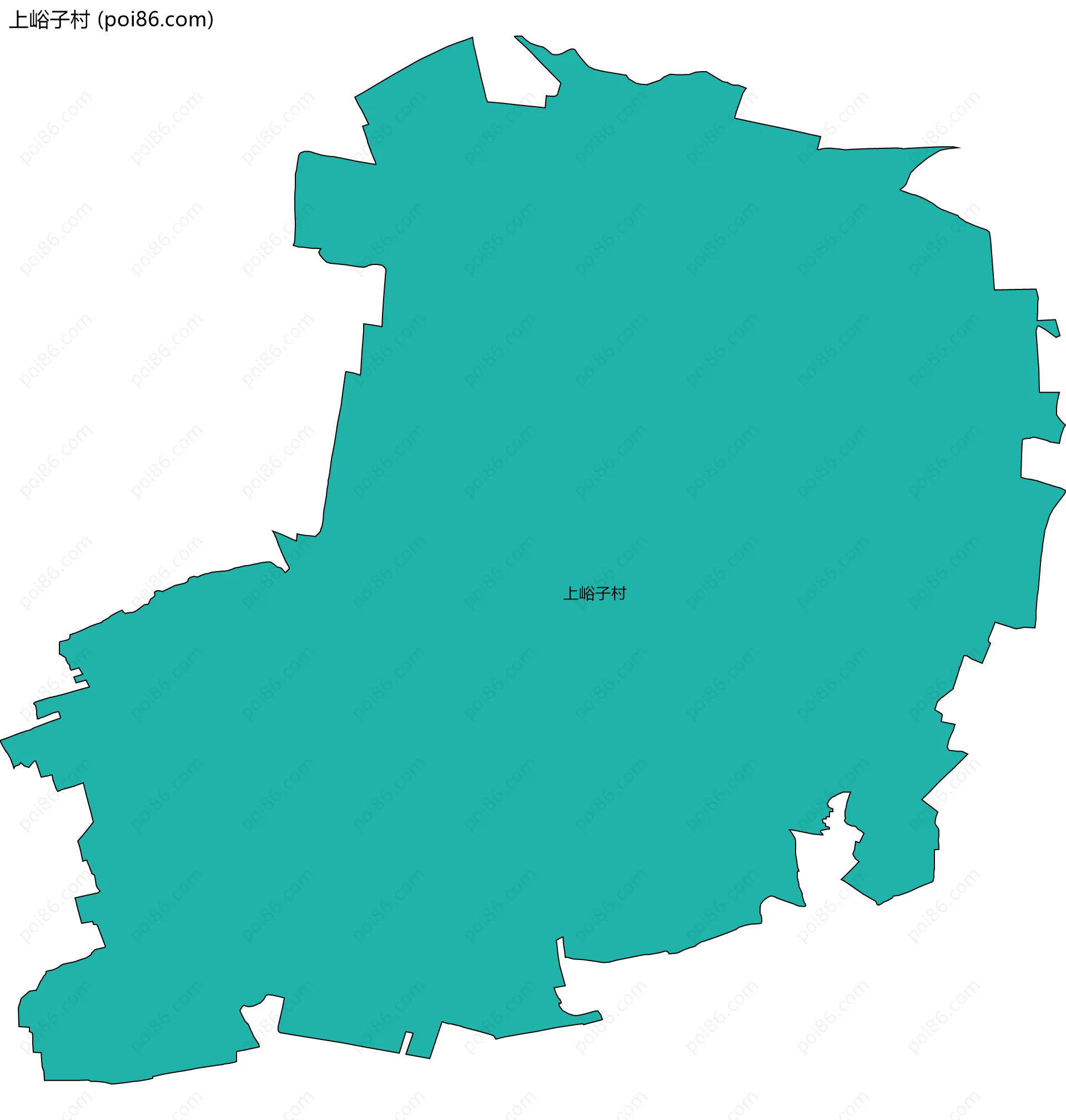 上峪子村边界地图