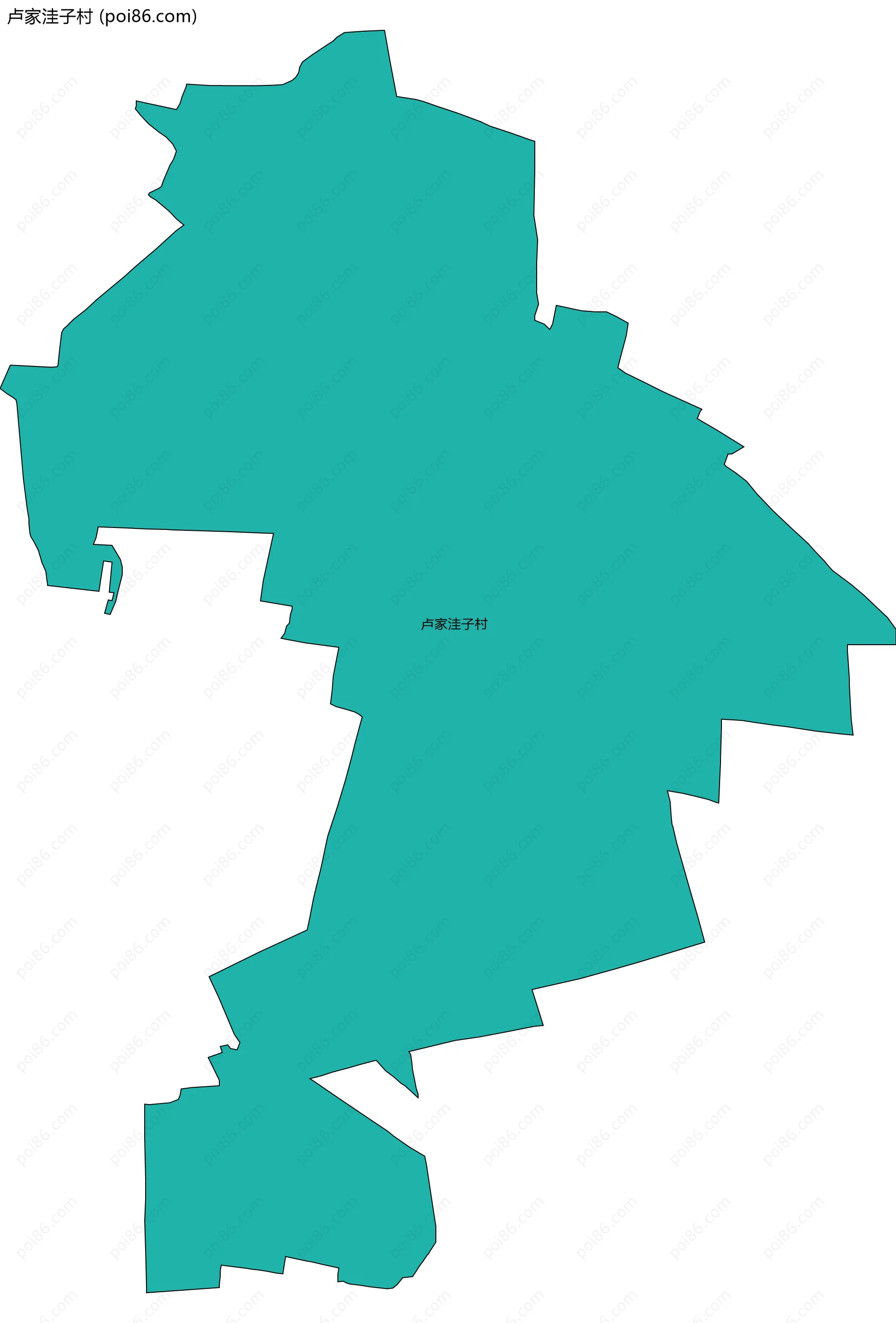 卢家洼子村边界地图