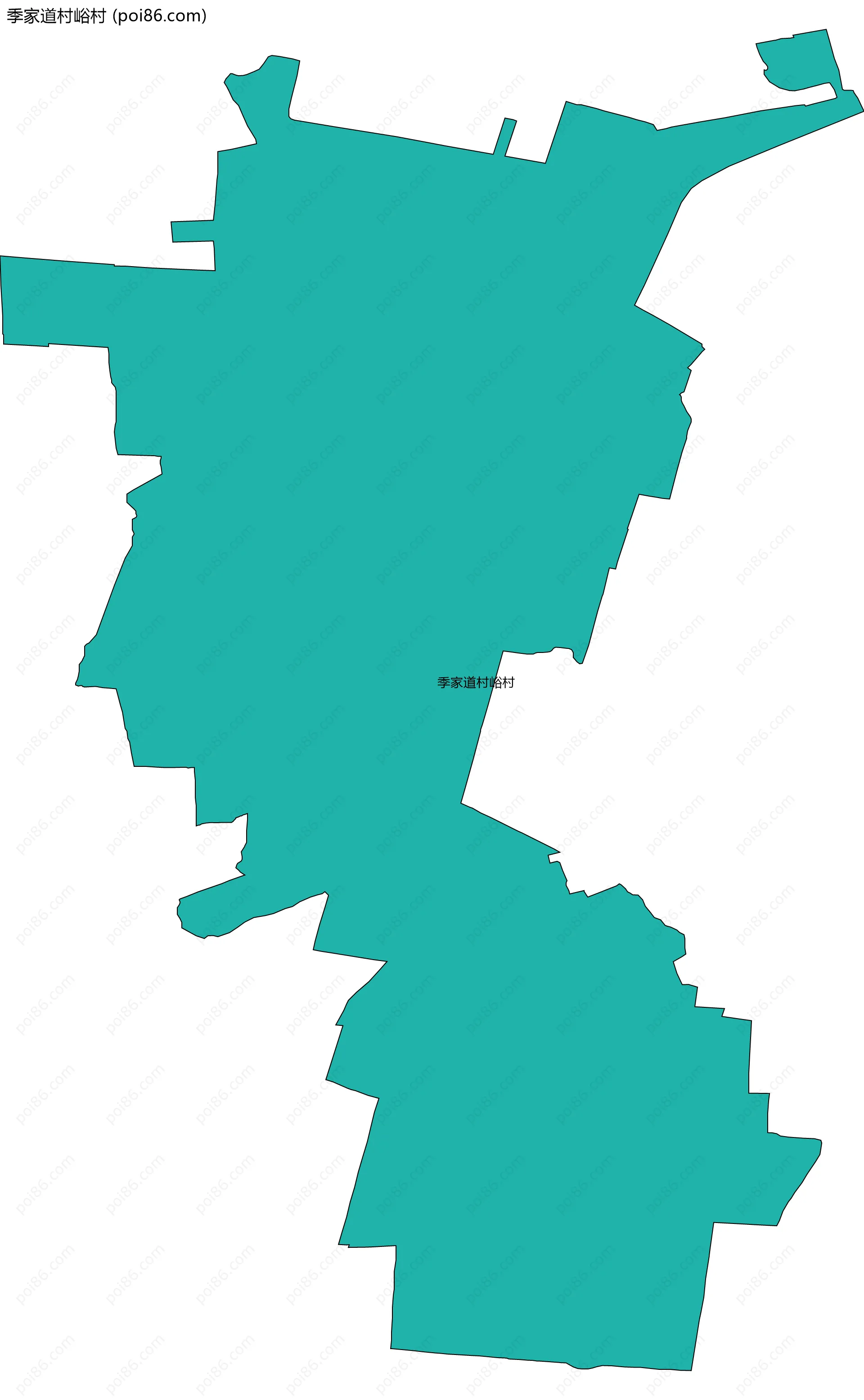 季家道村峪村边界地图