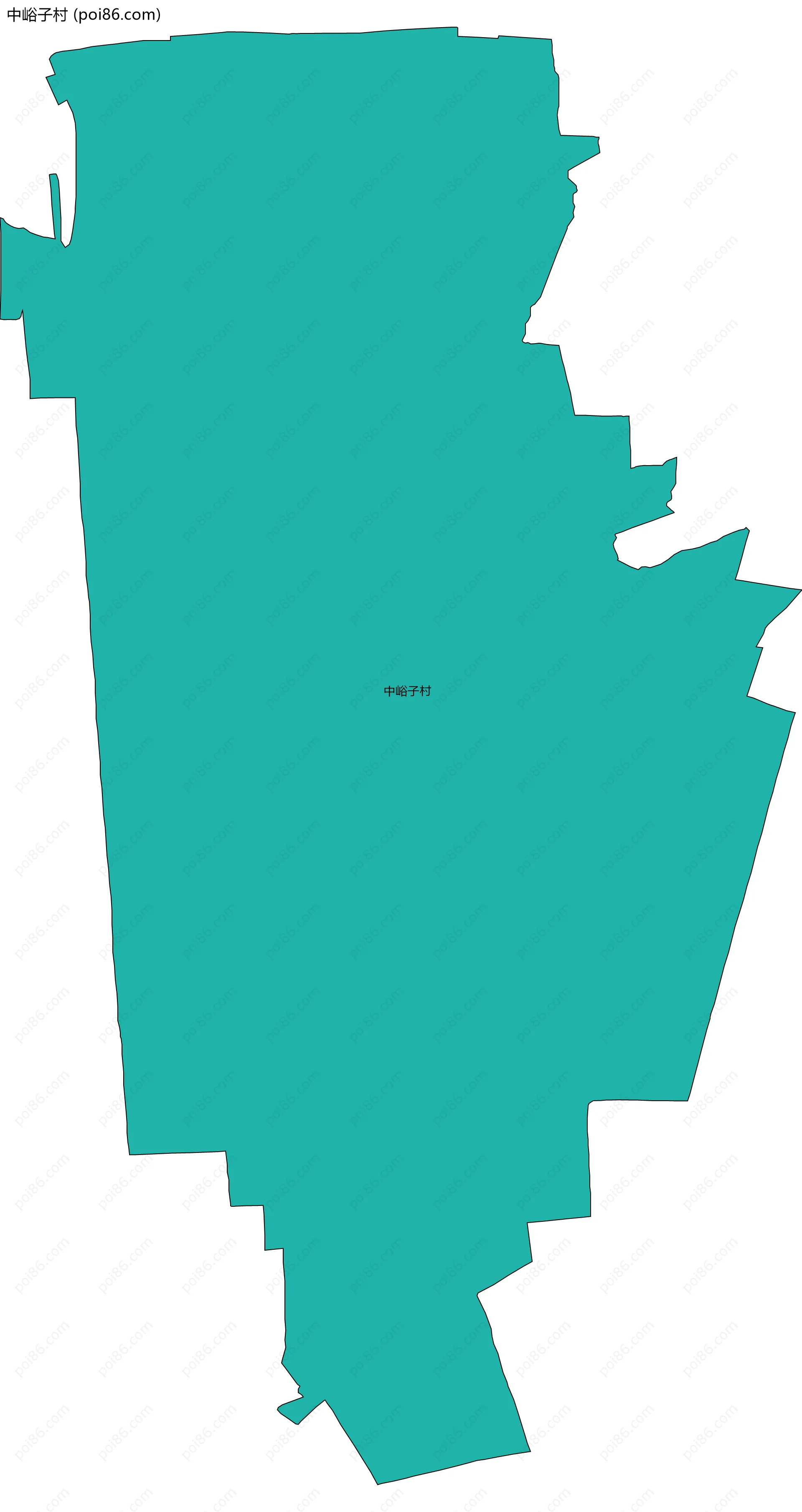 中峪子村边界地图