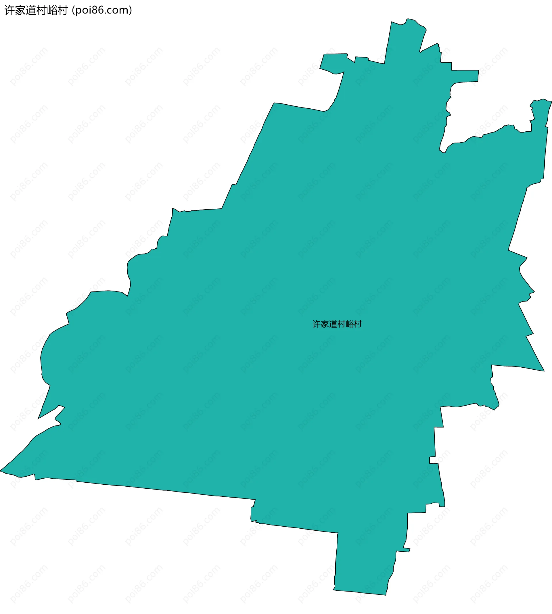 许家道村峪村边界地图