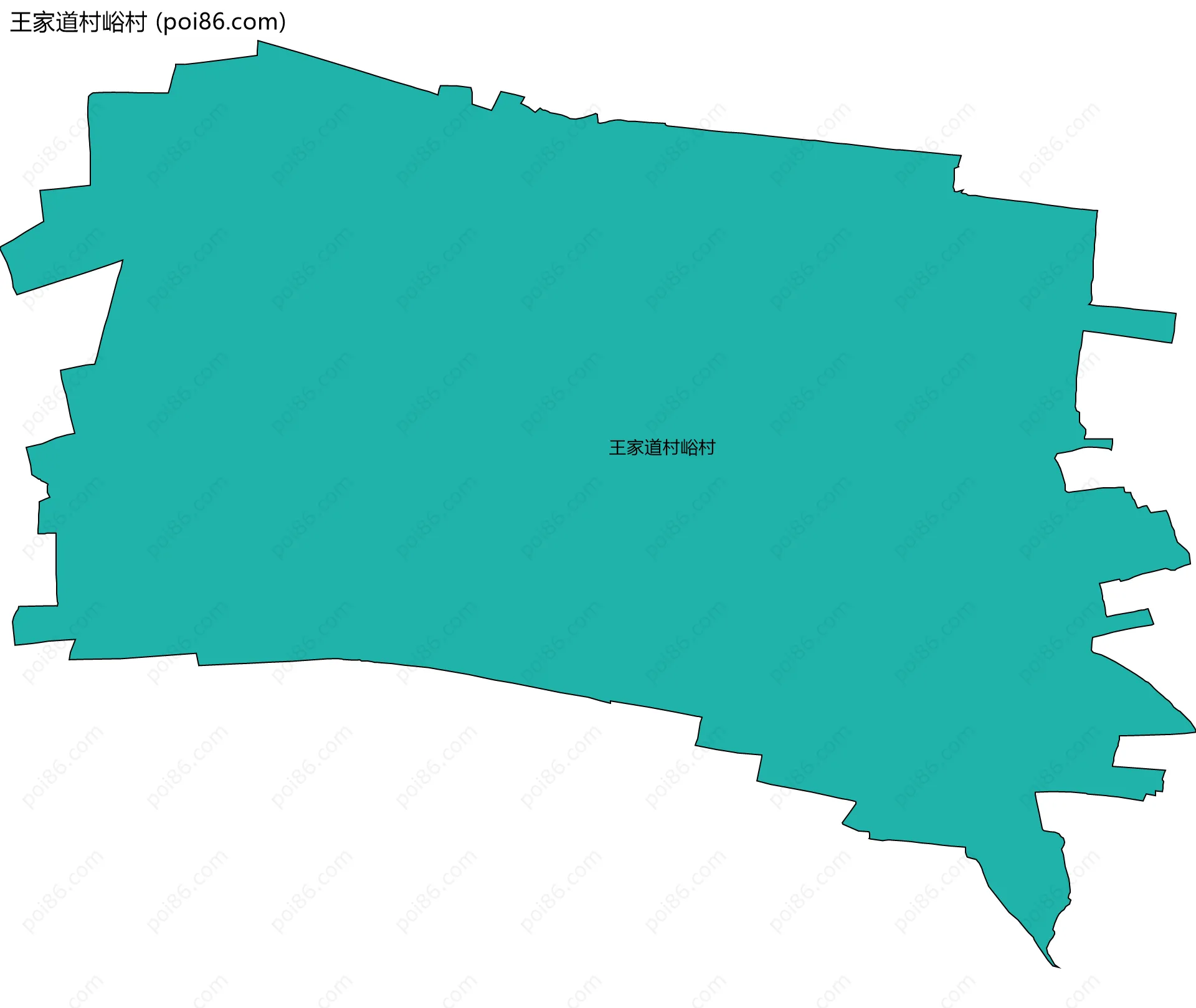 王家道村峪村边界地图
