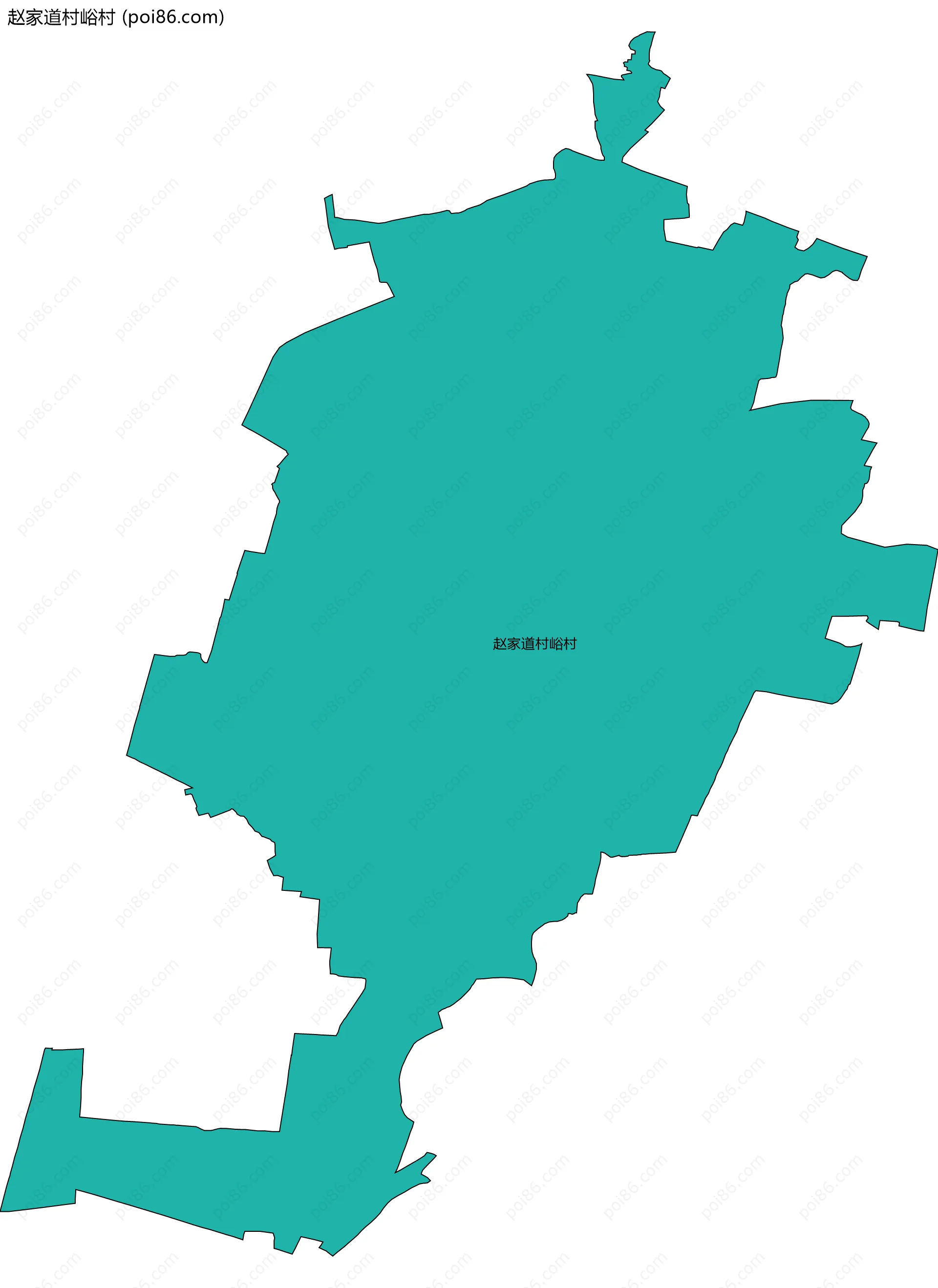 赵家道村峪村边界地图