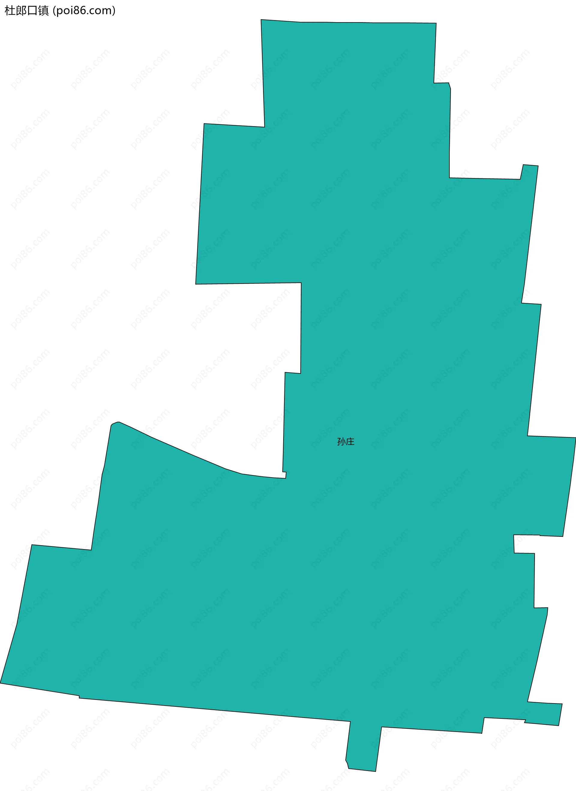 杜郎口镇边界地图(五级行政区划)