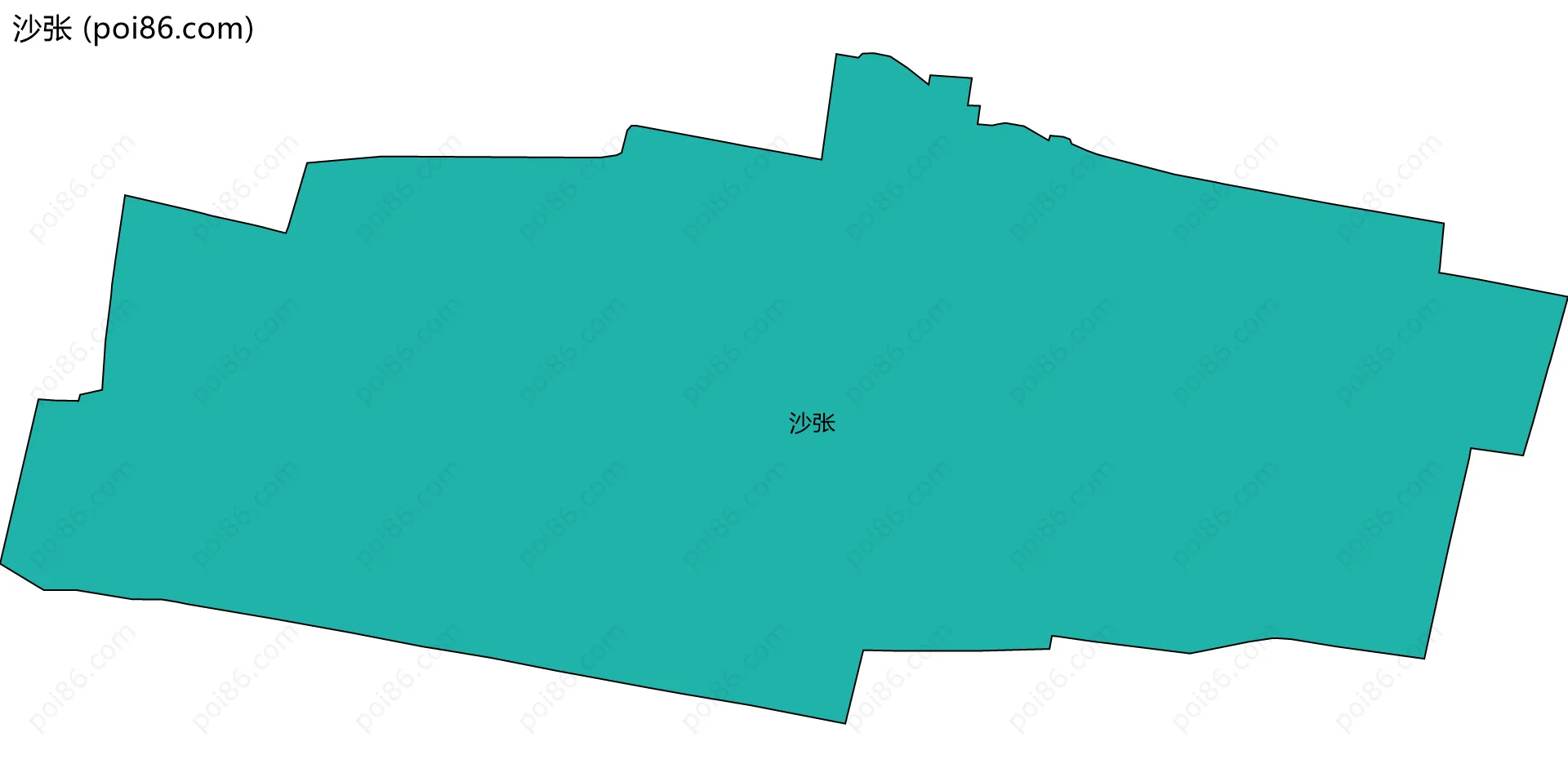 沙张边界地图