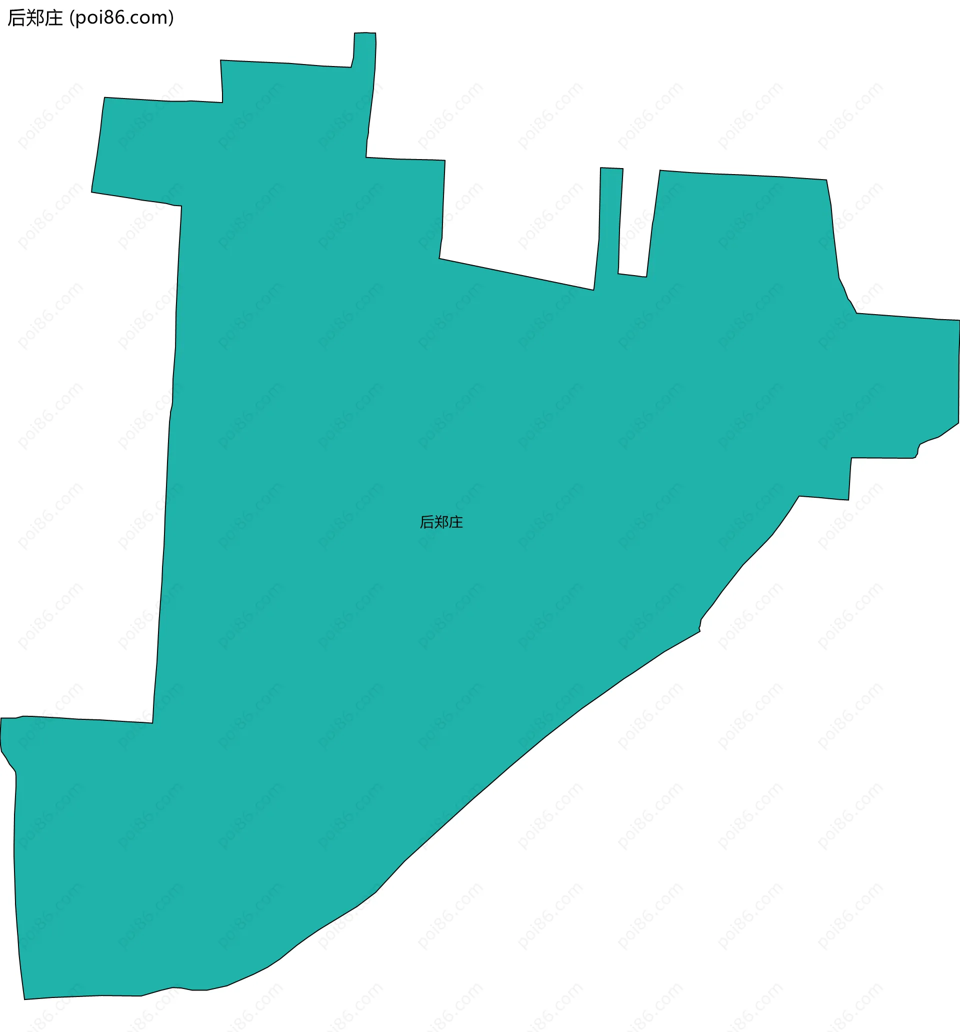 后郑庄边界地图