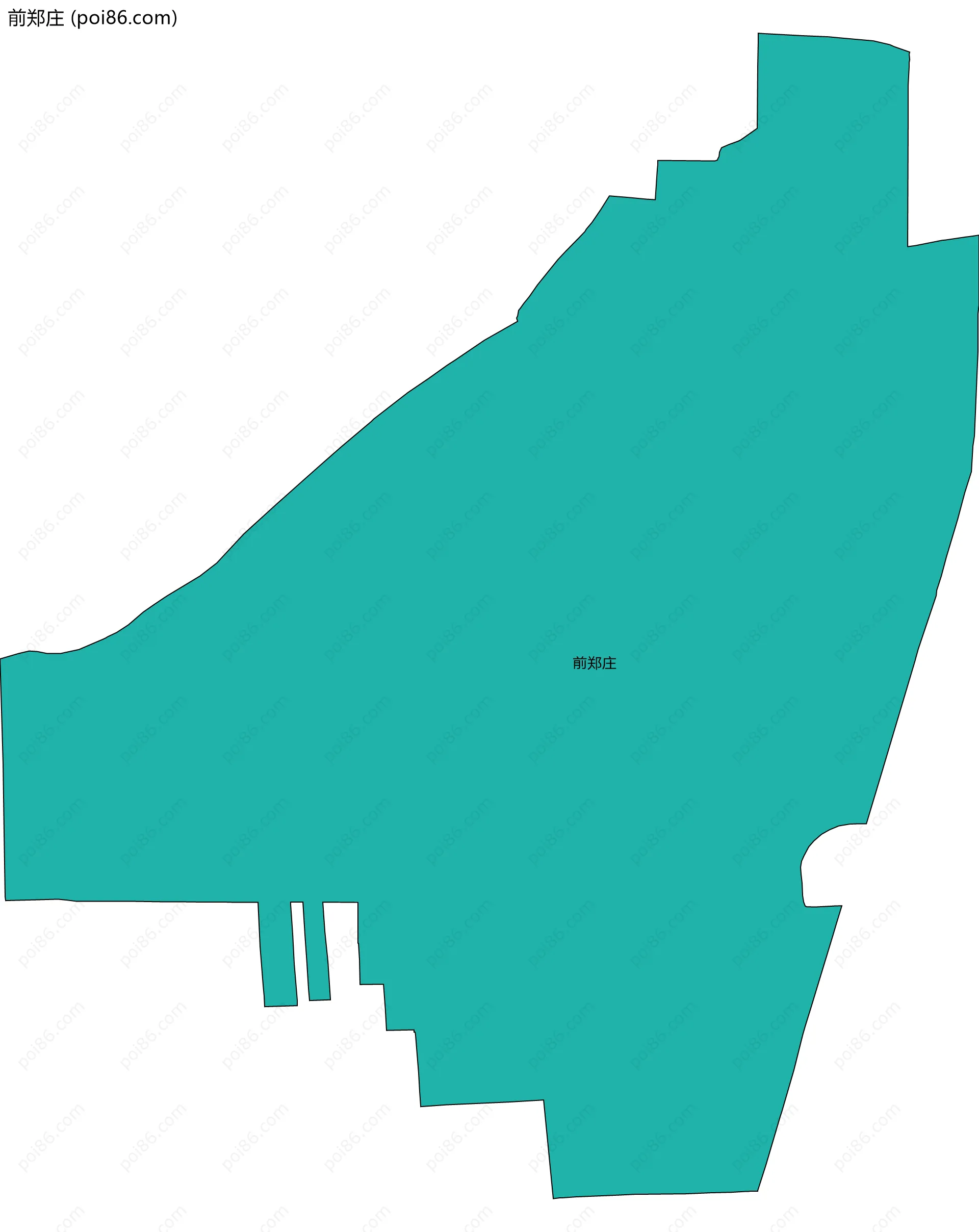 前郑庄边界地图