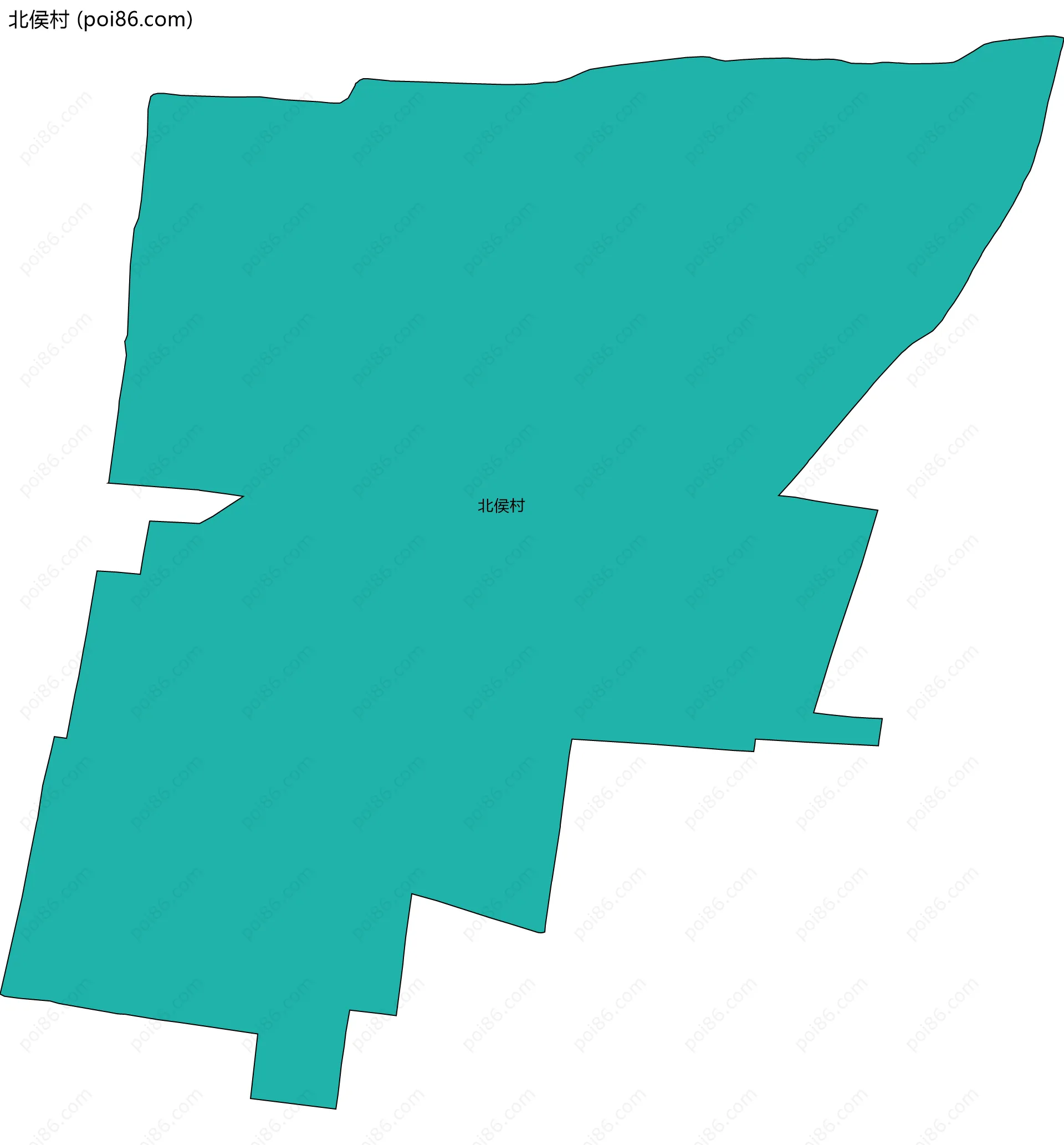 北侯村边界地图