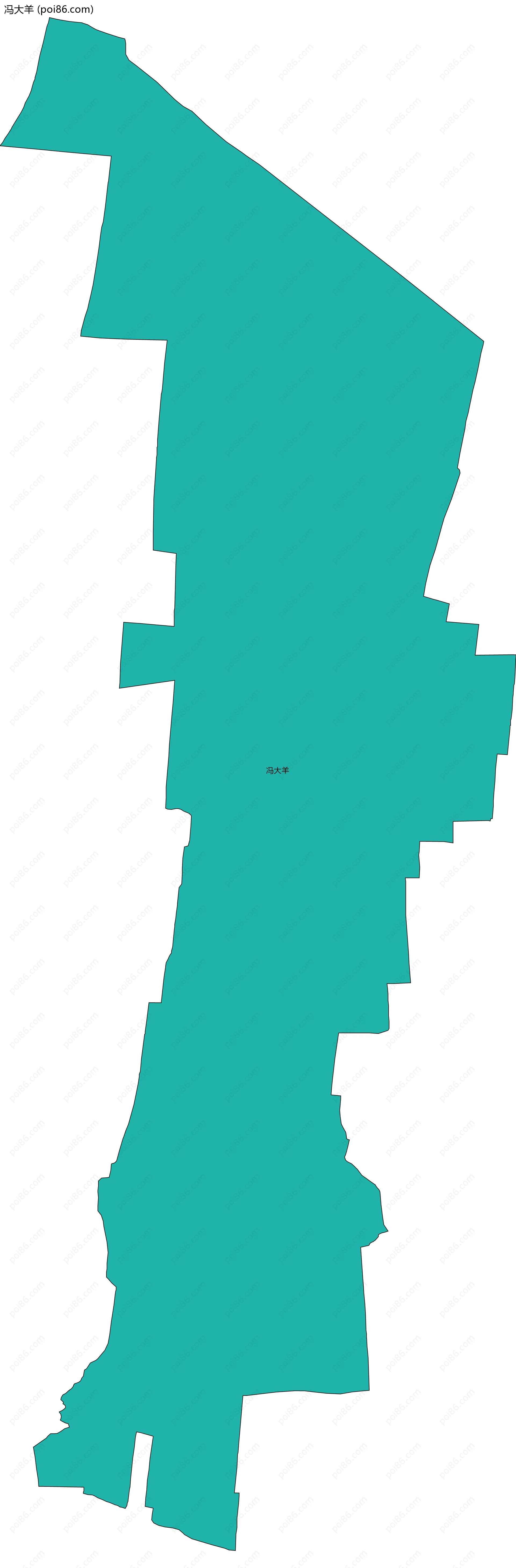 冯大羊边界地图