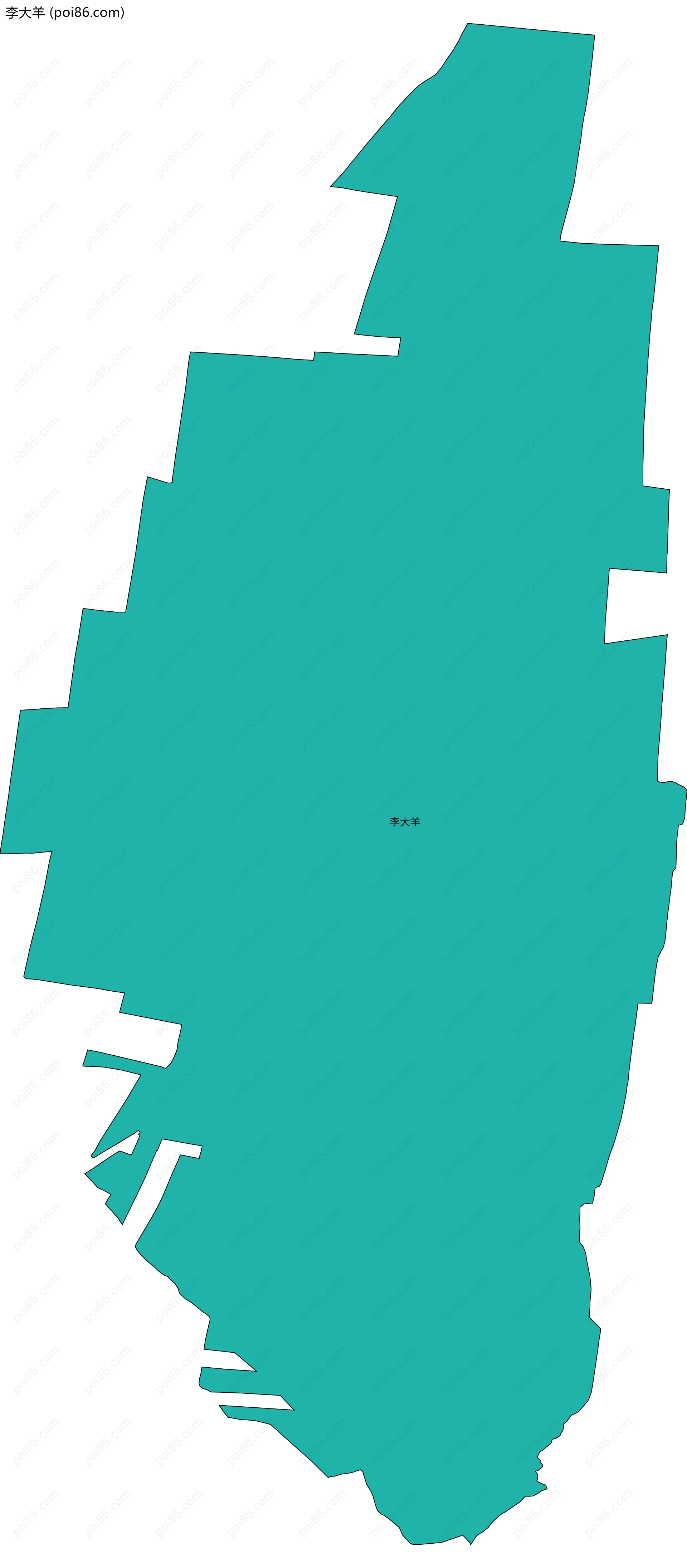 李大羊边界地图