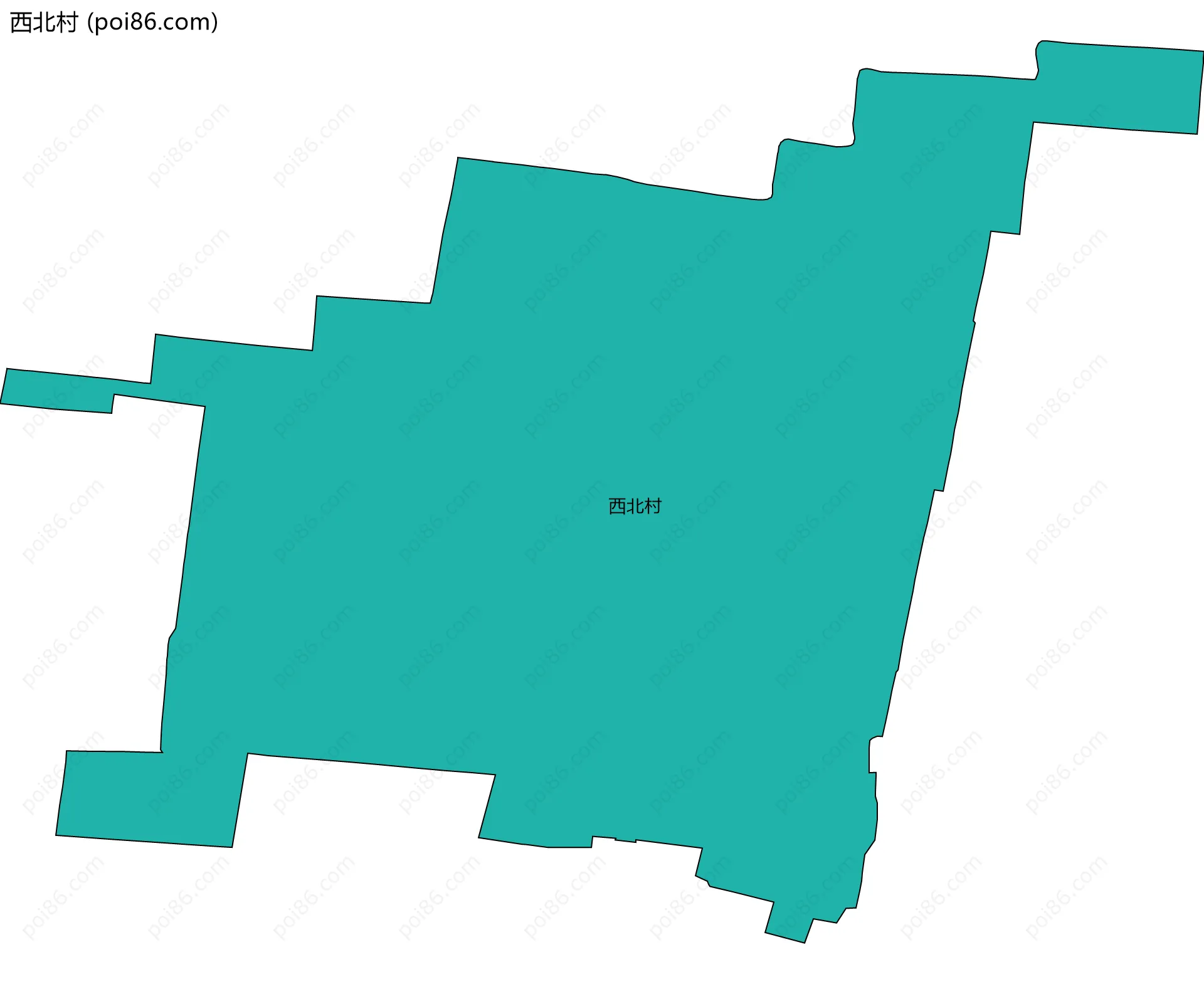 西北村边界地图