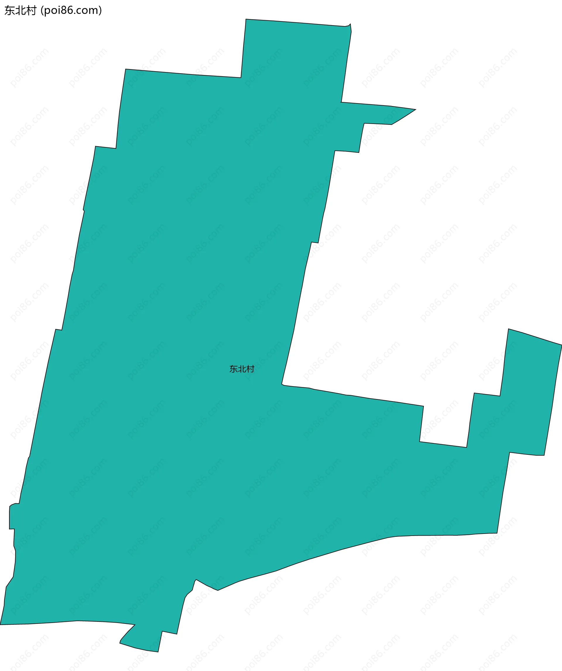 东北村边界地图