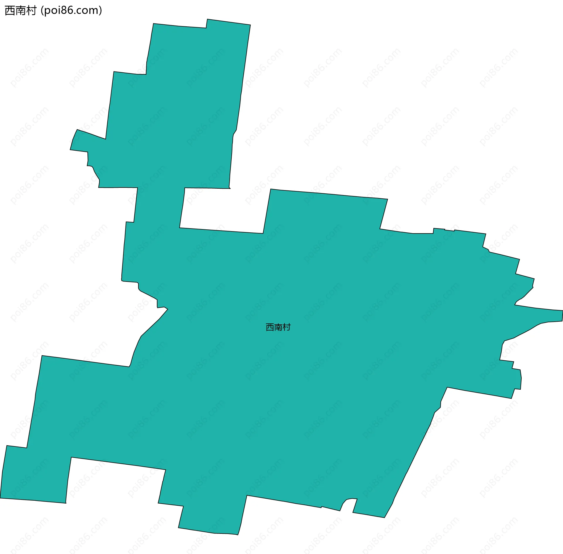西南村边界地图