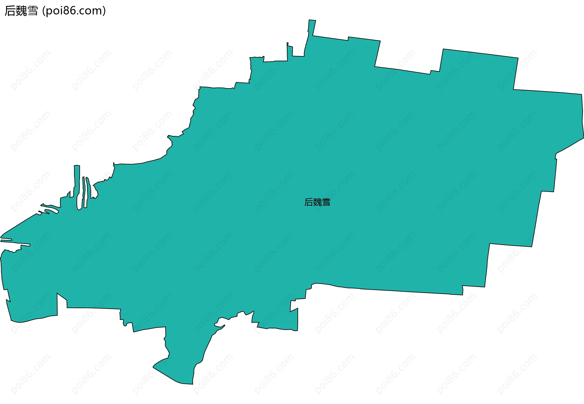 后魏雪边界地图