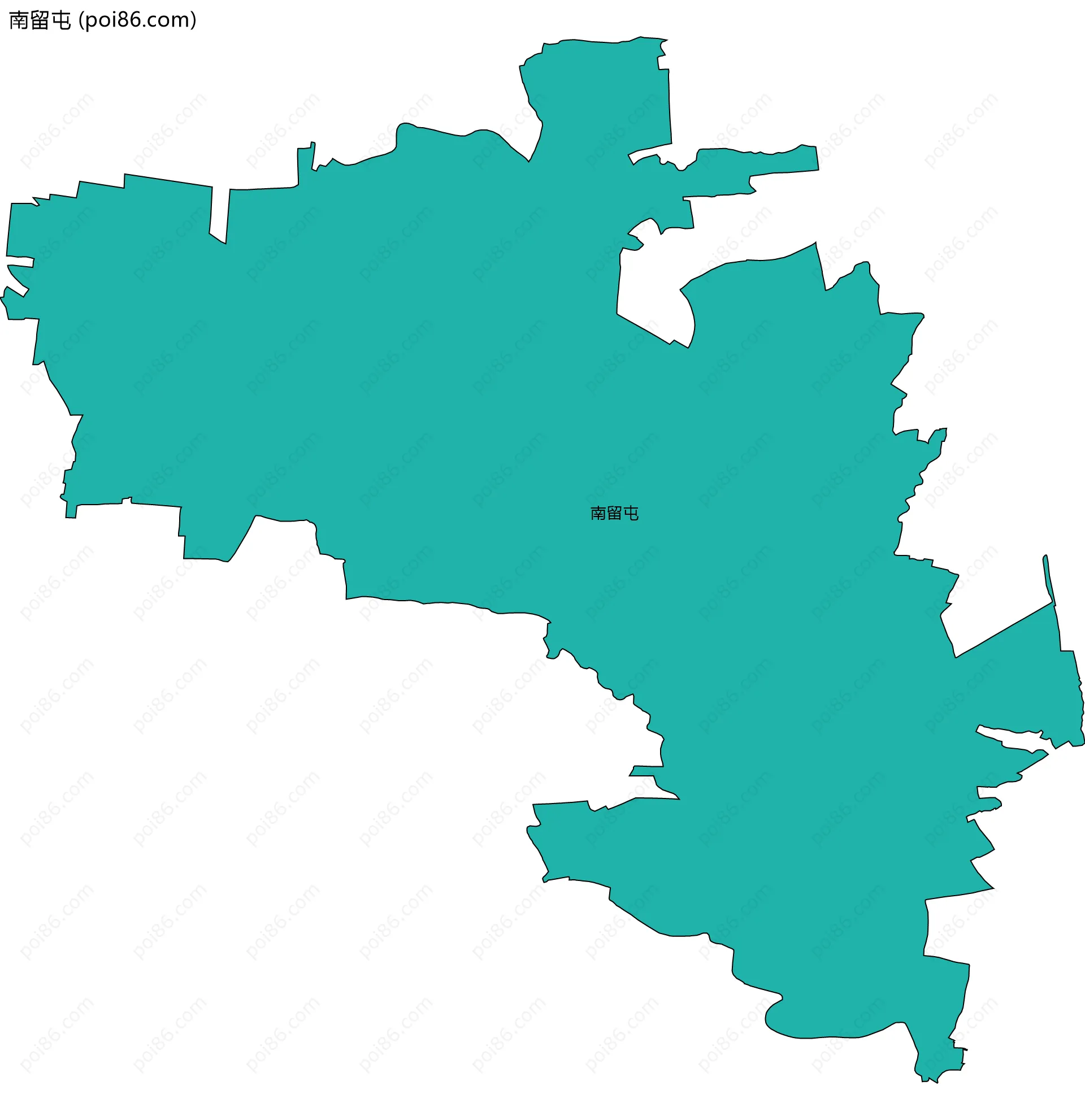 南留屯边界地图