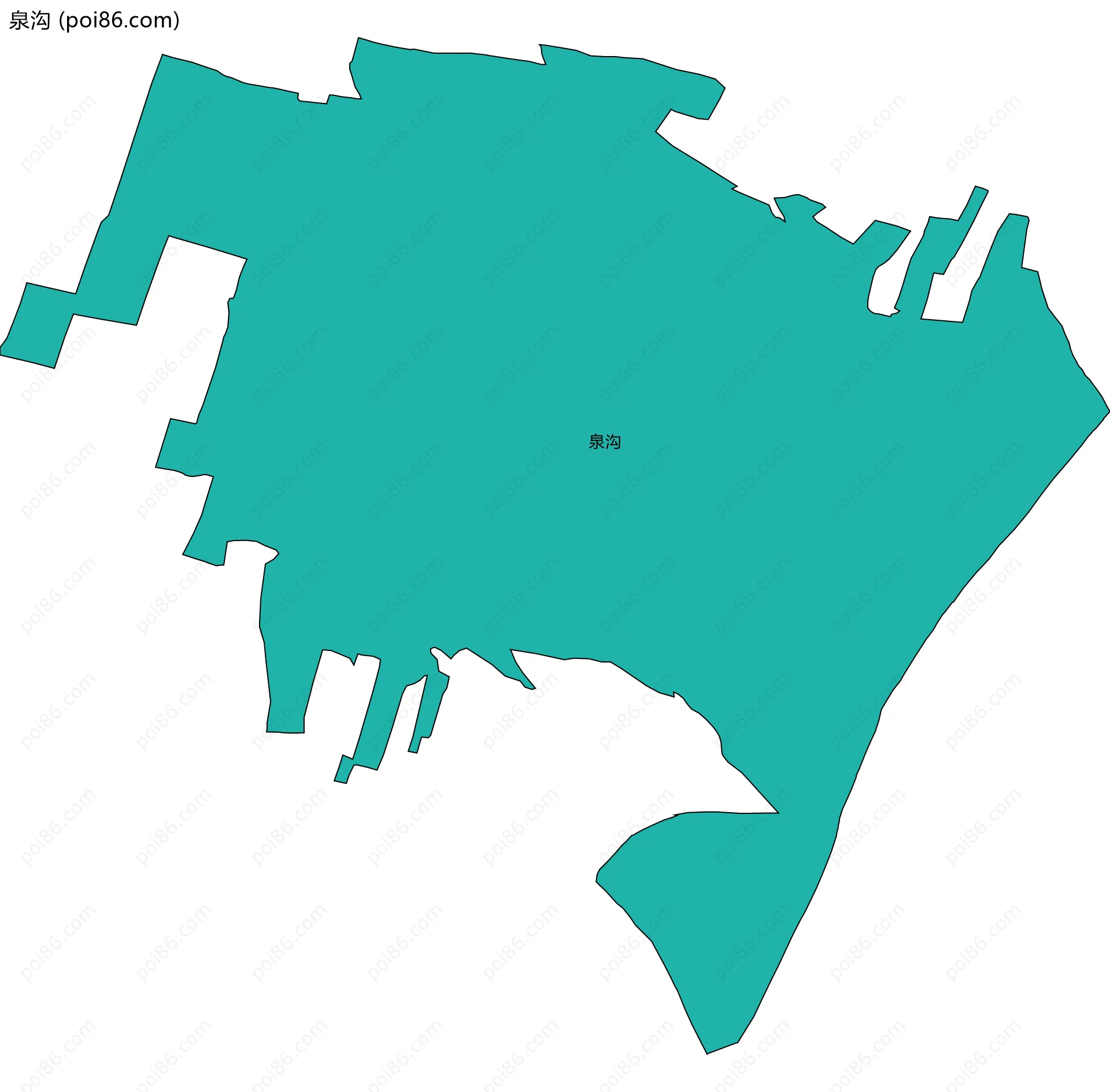 泉沟边界地图