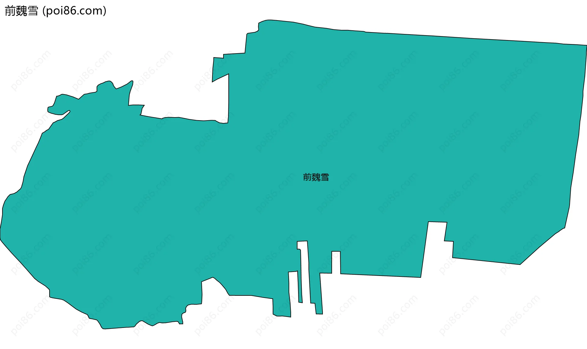 前魏雪边界地图