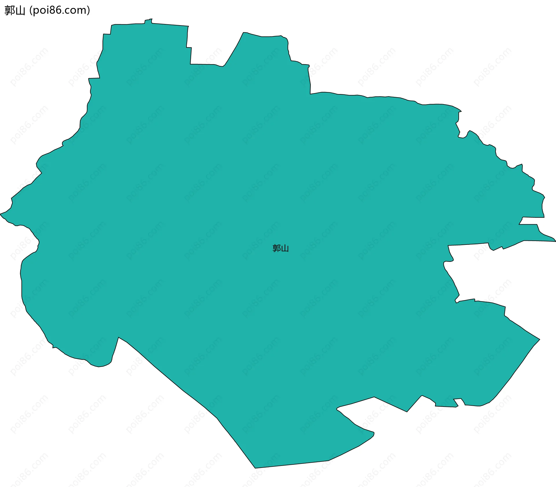 郭山边界地图