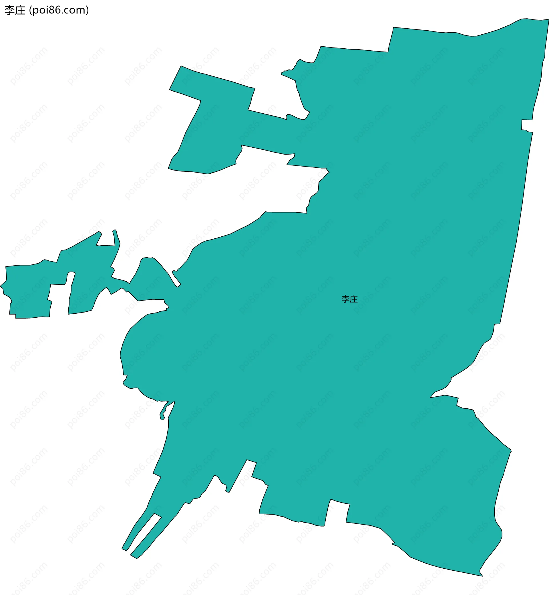 李庄边界地图