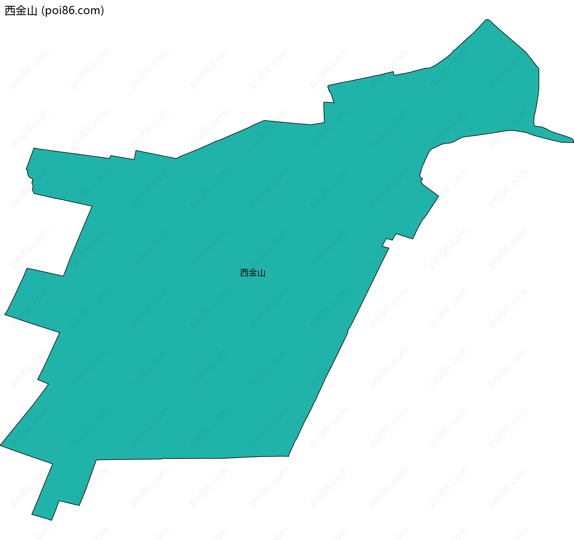 西金山边界地图