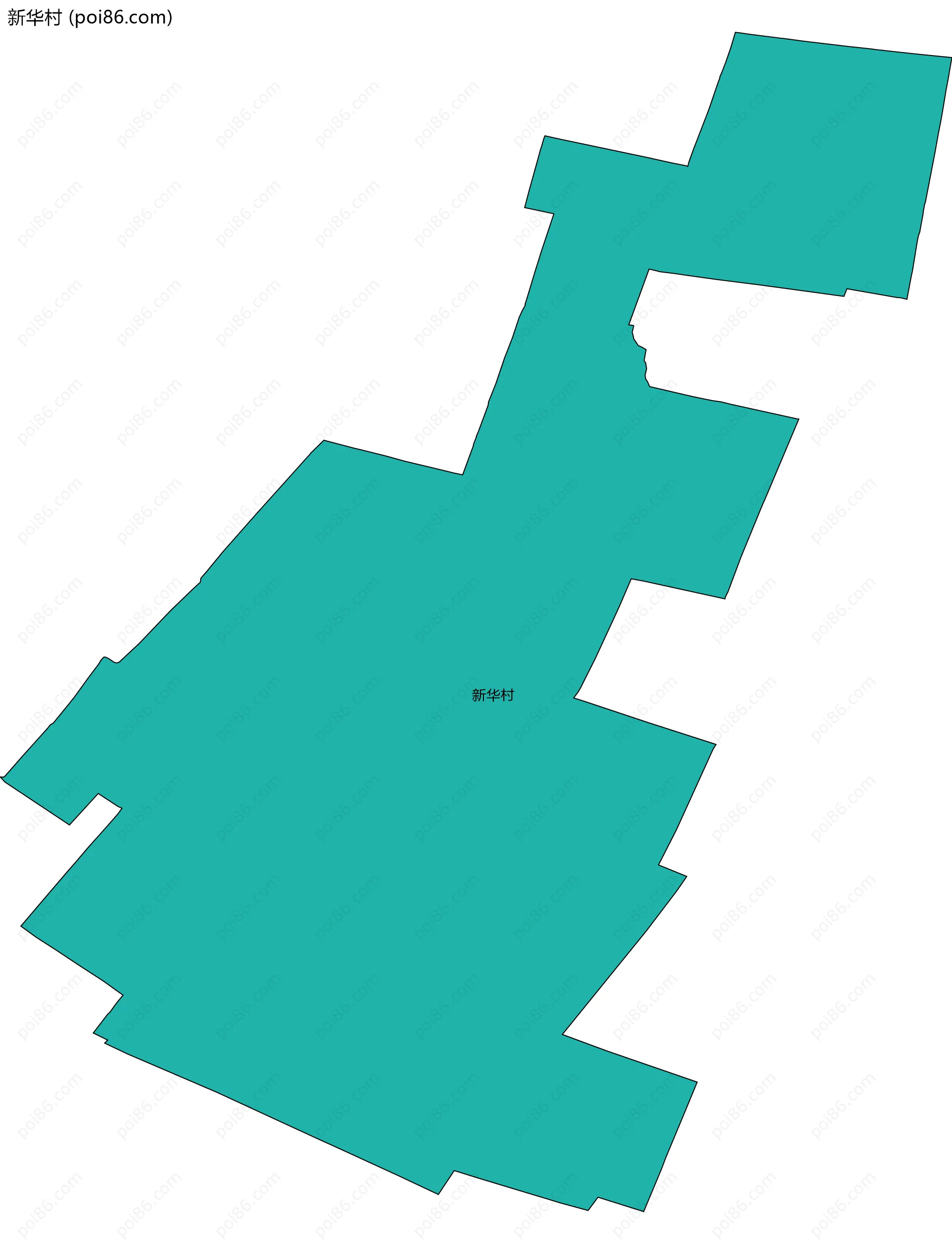 新华村边界地图