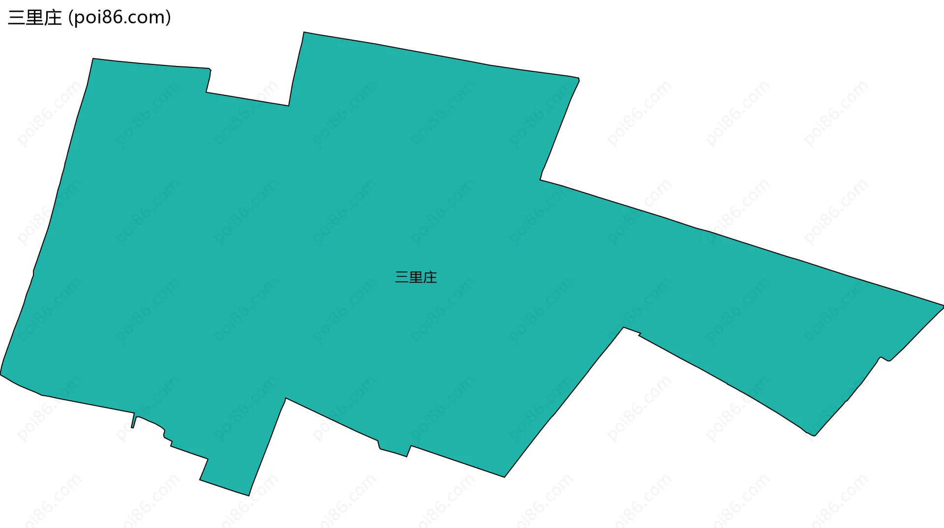 三里庄边界地图