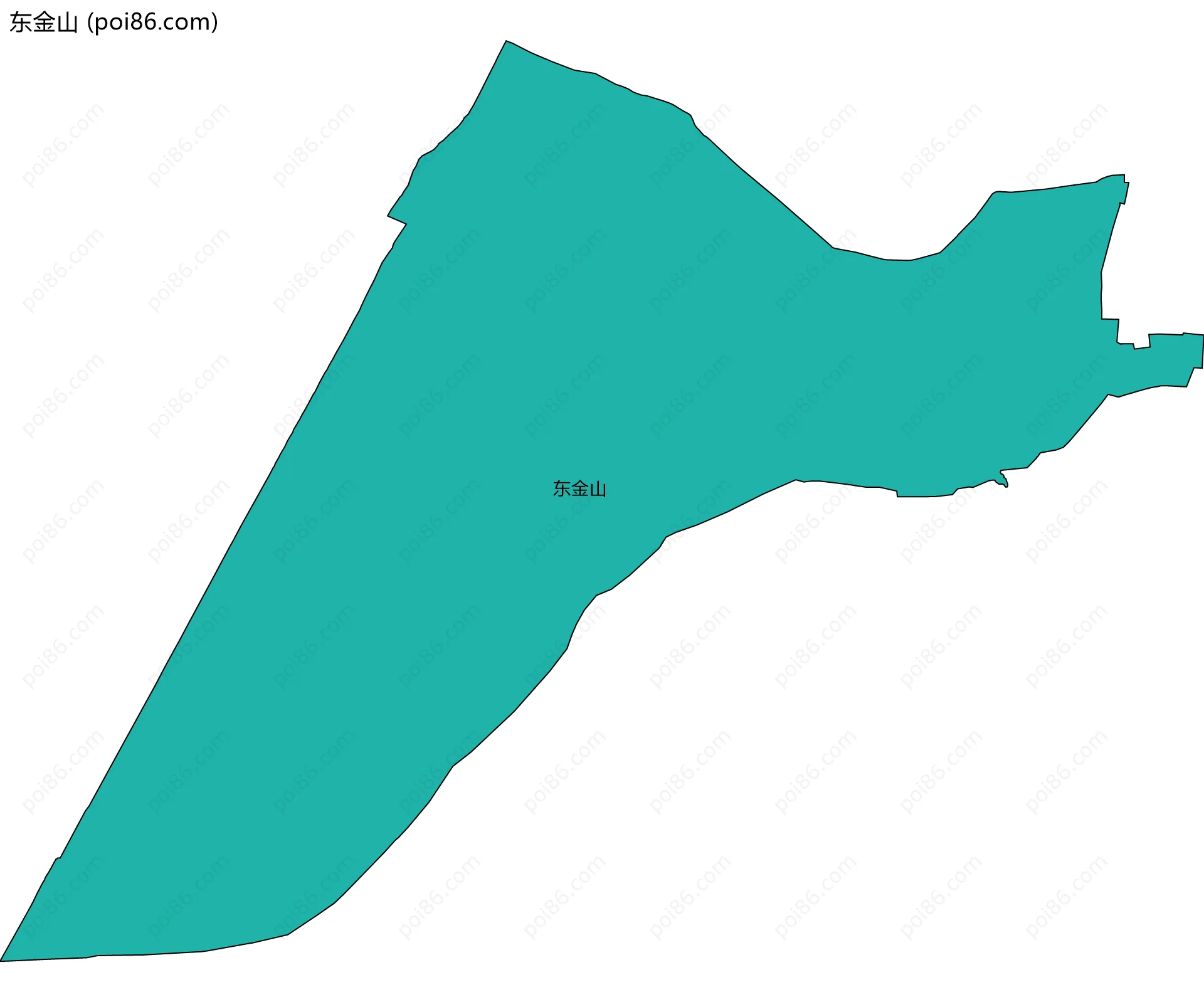 东金山边界地图