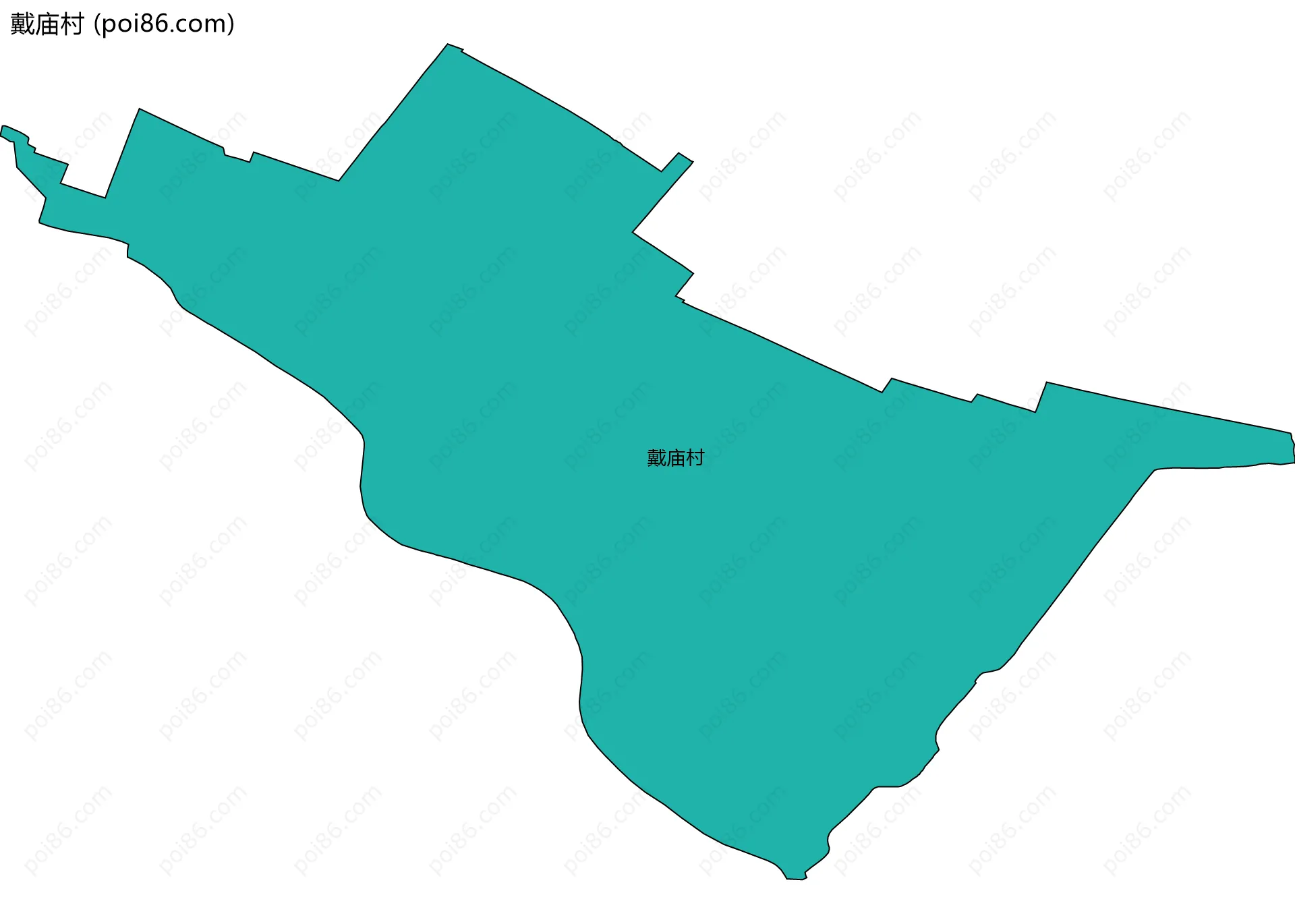 戴庙村边界地图