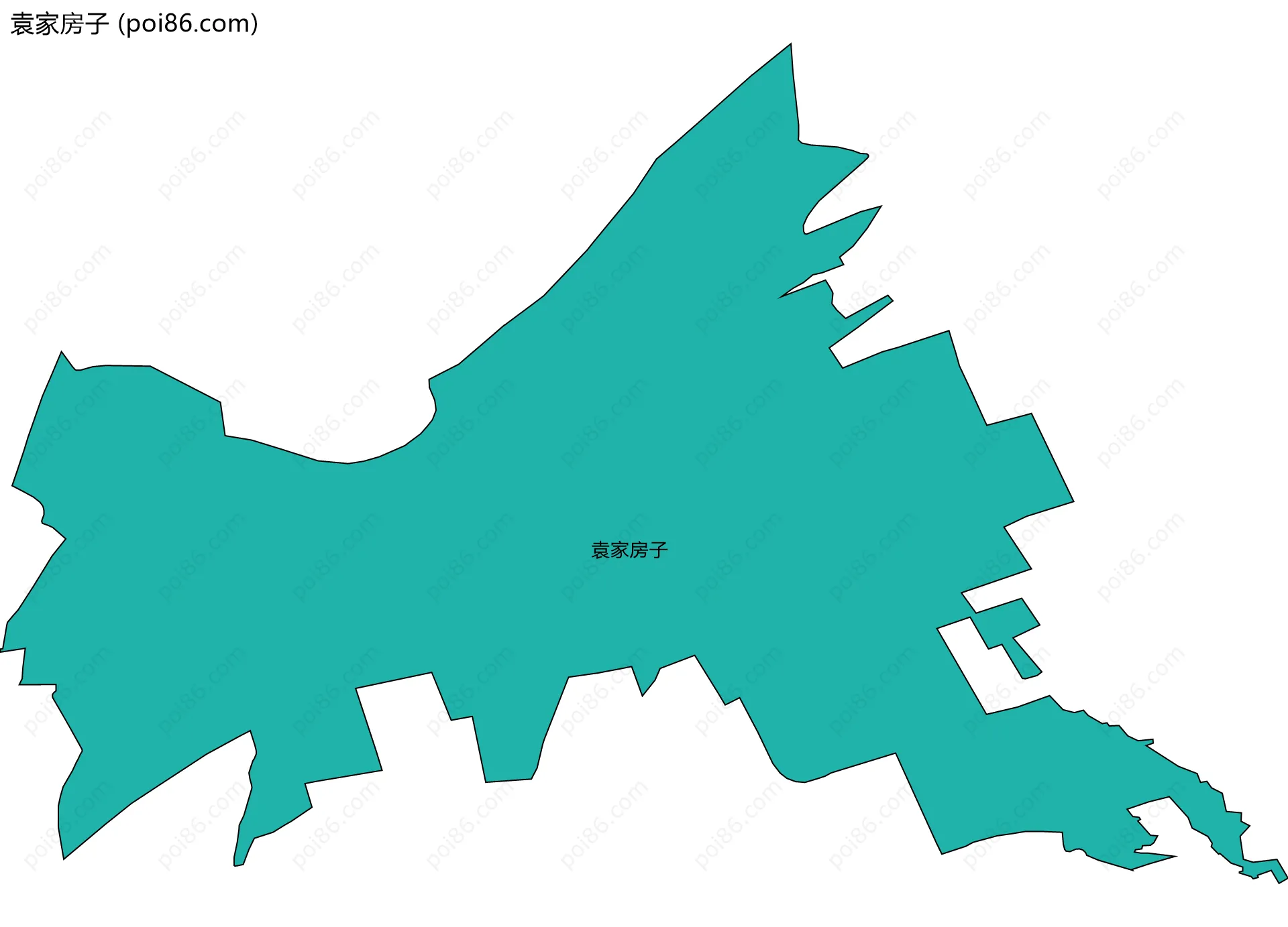 袁家房子边界地图