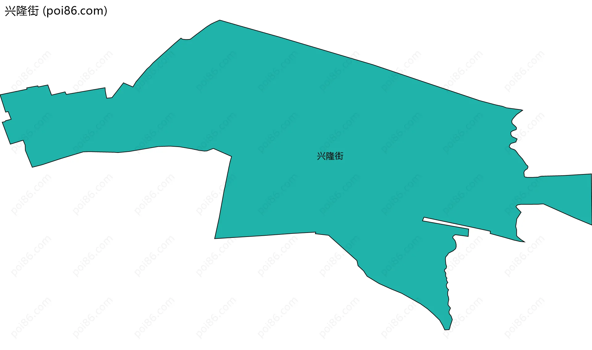 兴隆街边界地图