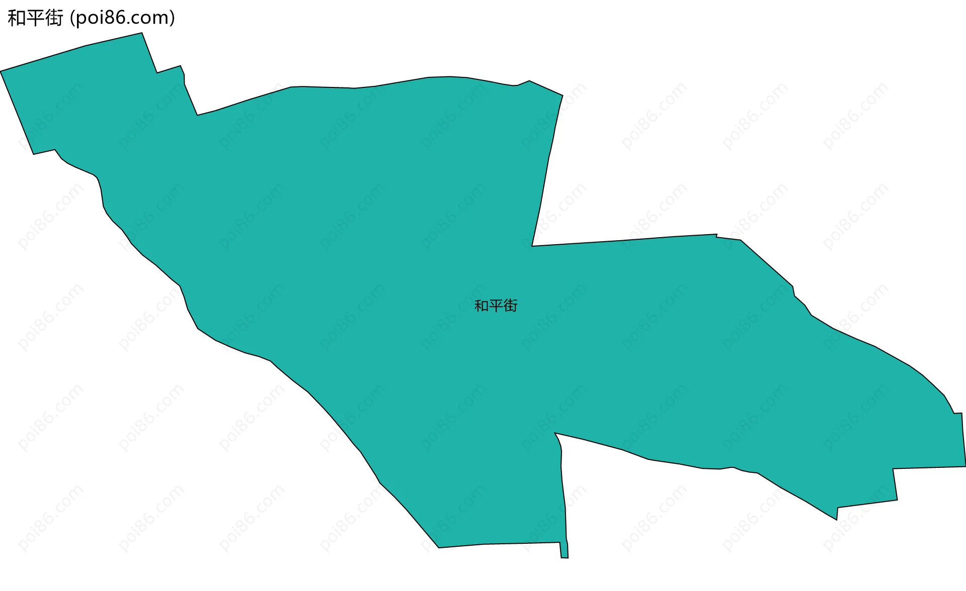 和平街边界地图