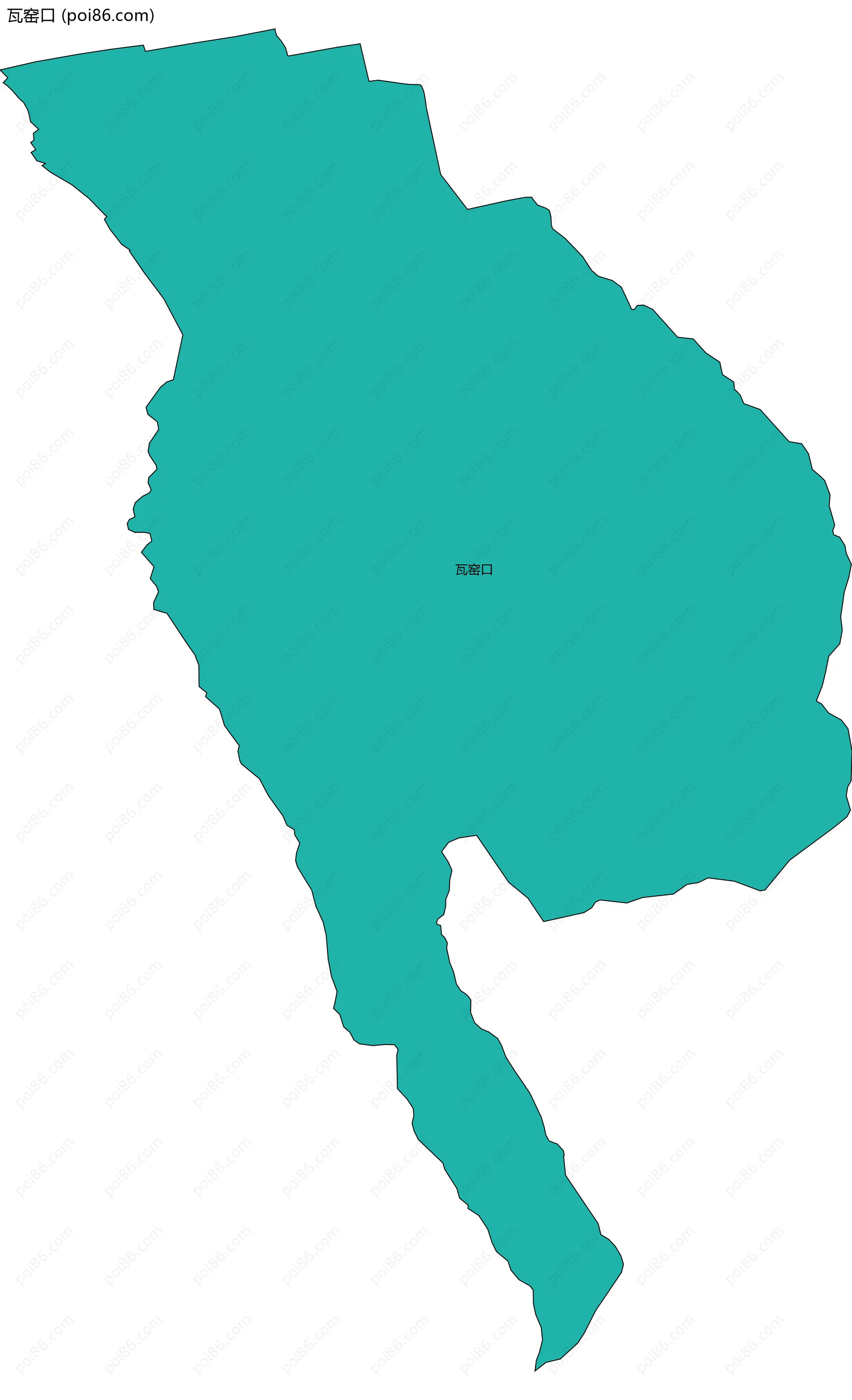瓦窑口边界地图