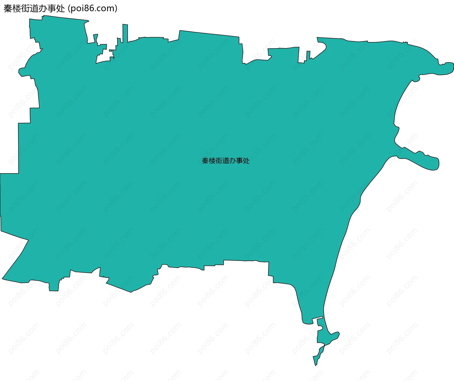 秦楼街道办事处边界地图