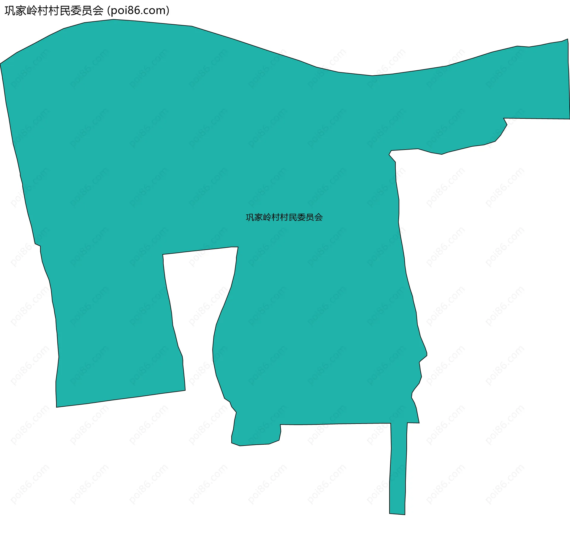巩家岭村村民委员会边界地图