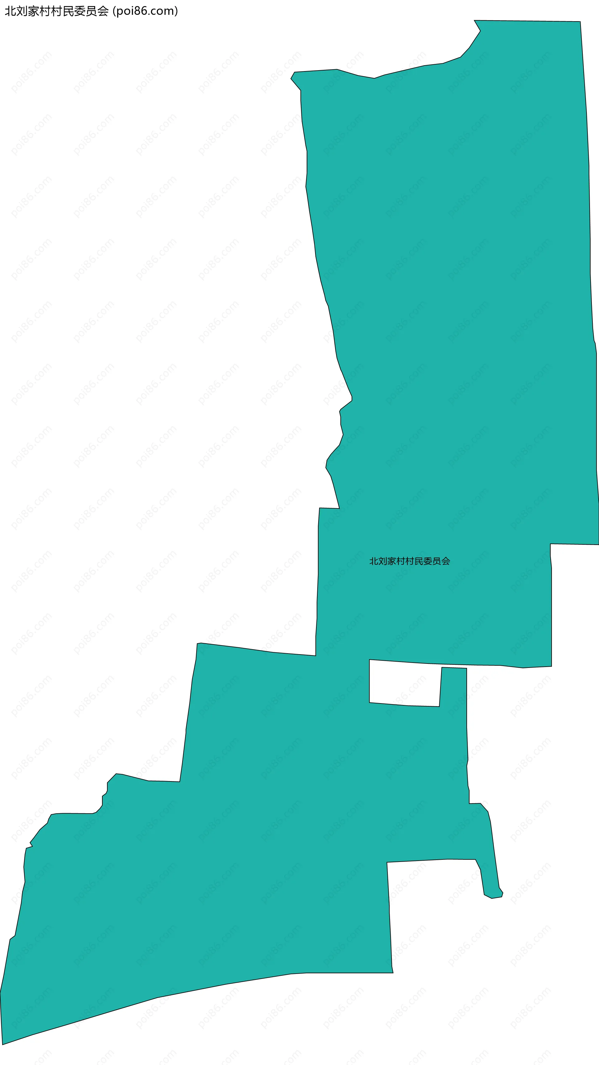 北刘家村村民委员会边界地图
