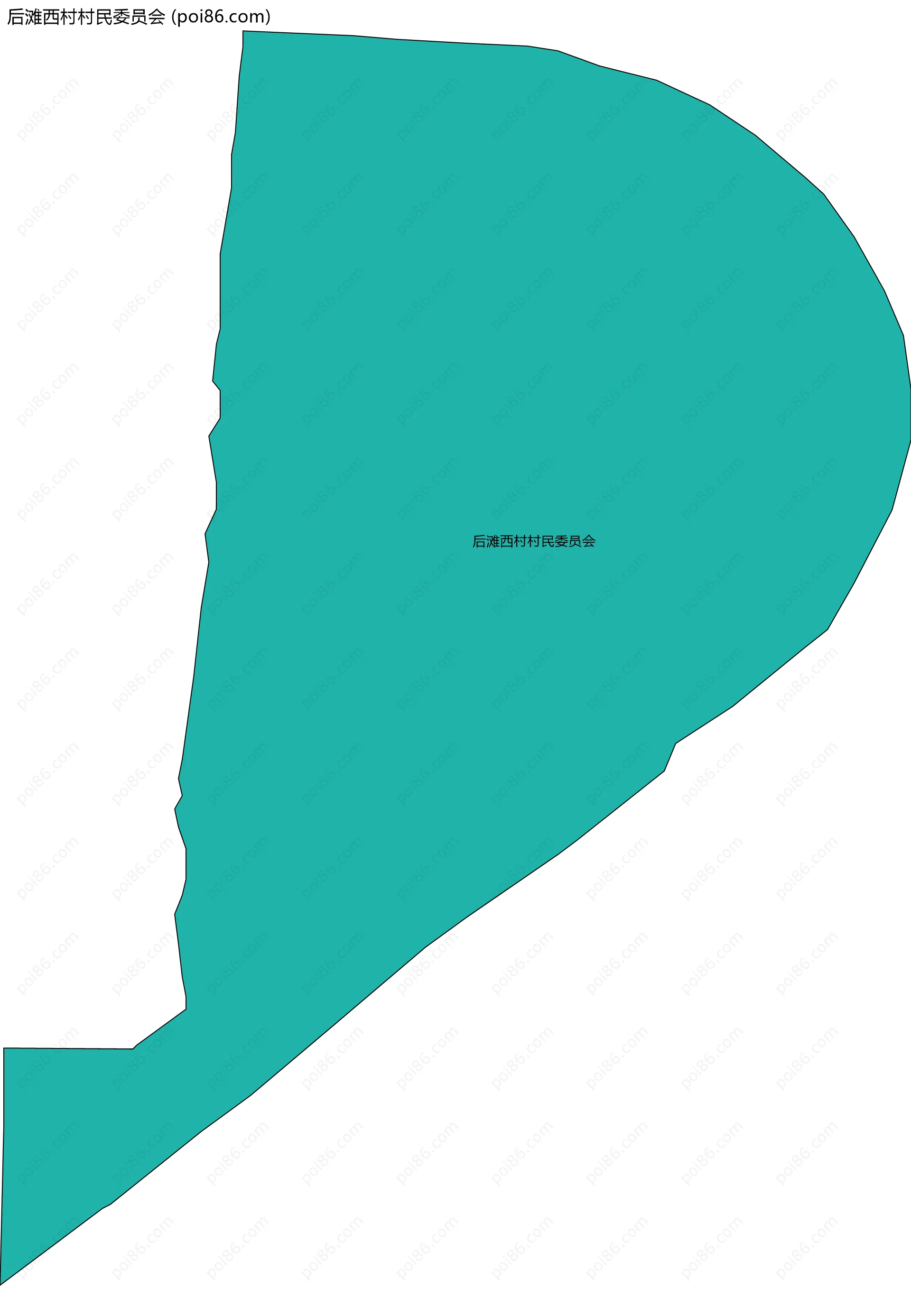 后滩西村村民委员会边界地图