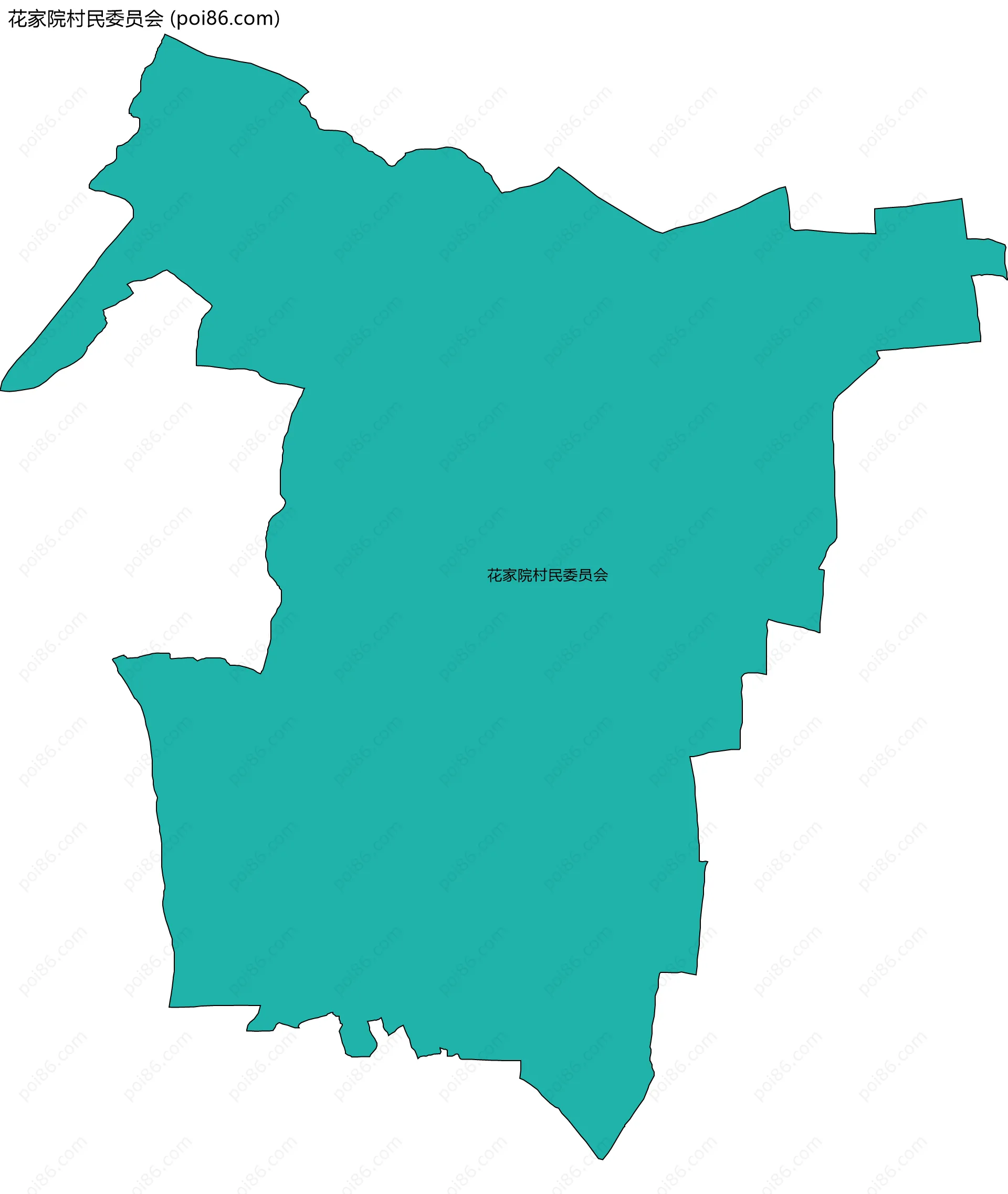 花家院村民委员会边界地图