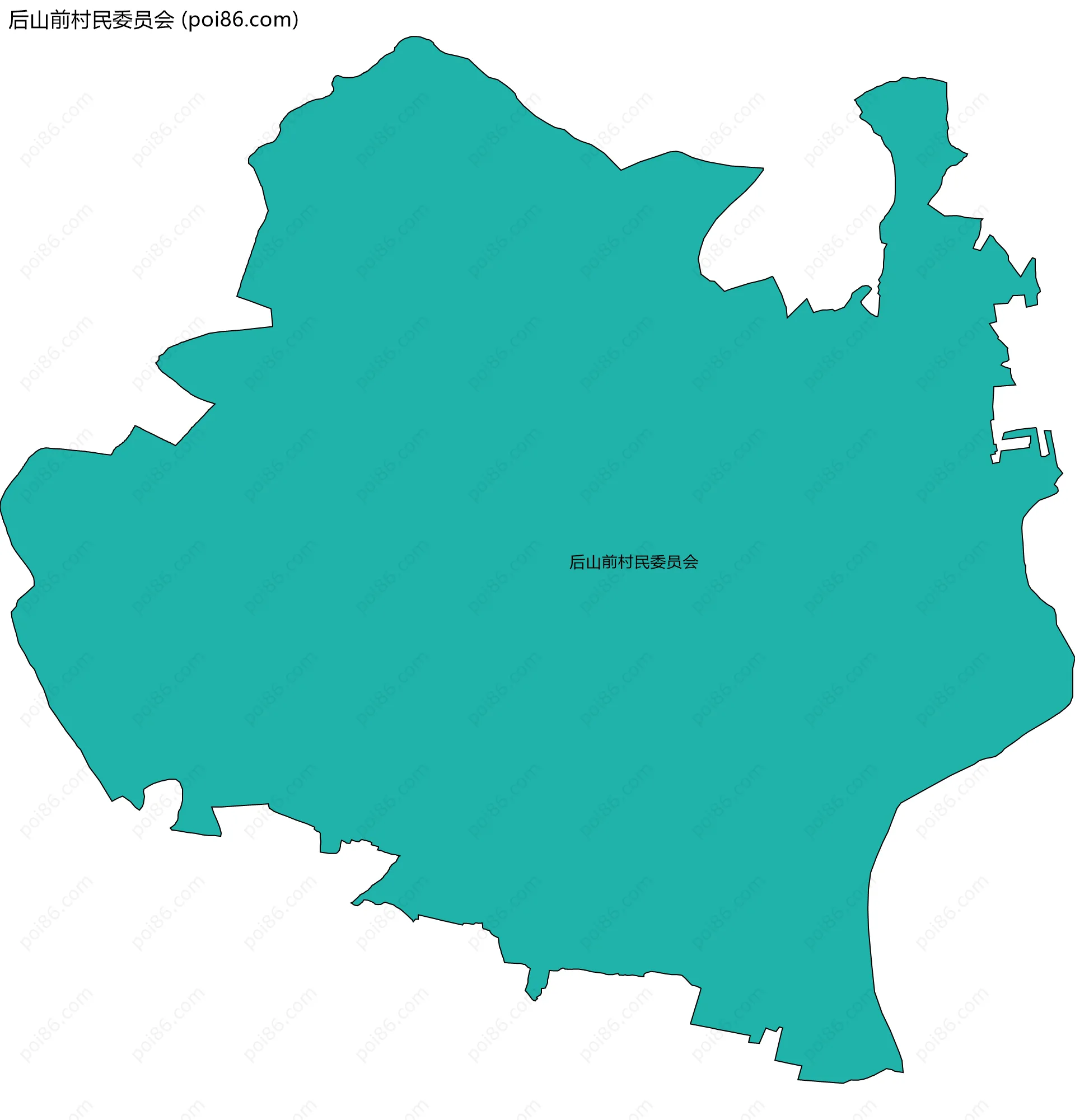 后山前村民委员会边界地图