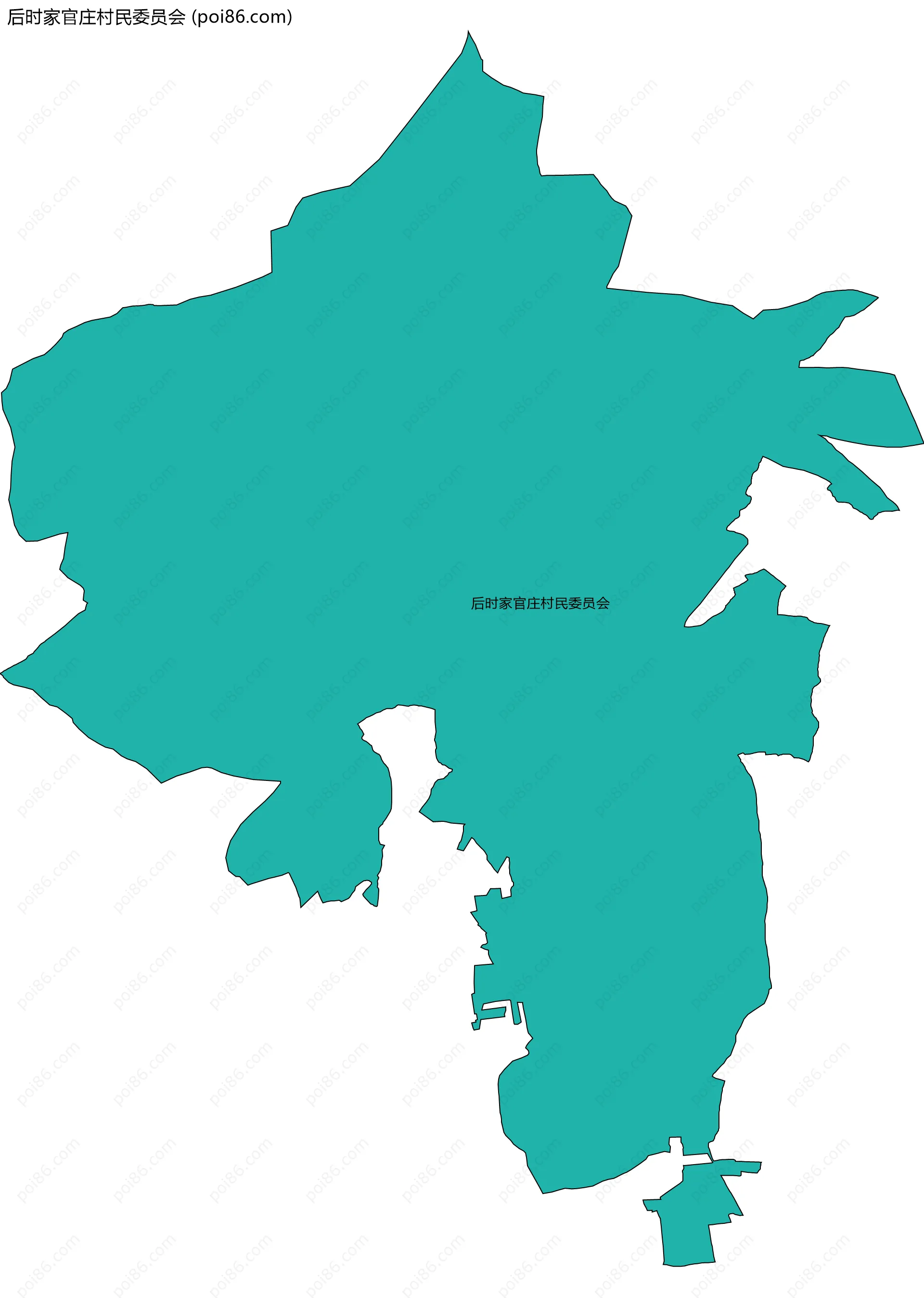 后时家官庄村民委员会边界地图