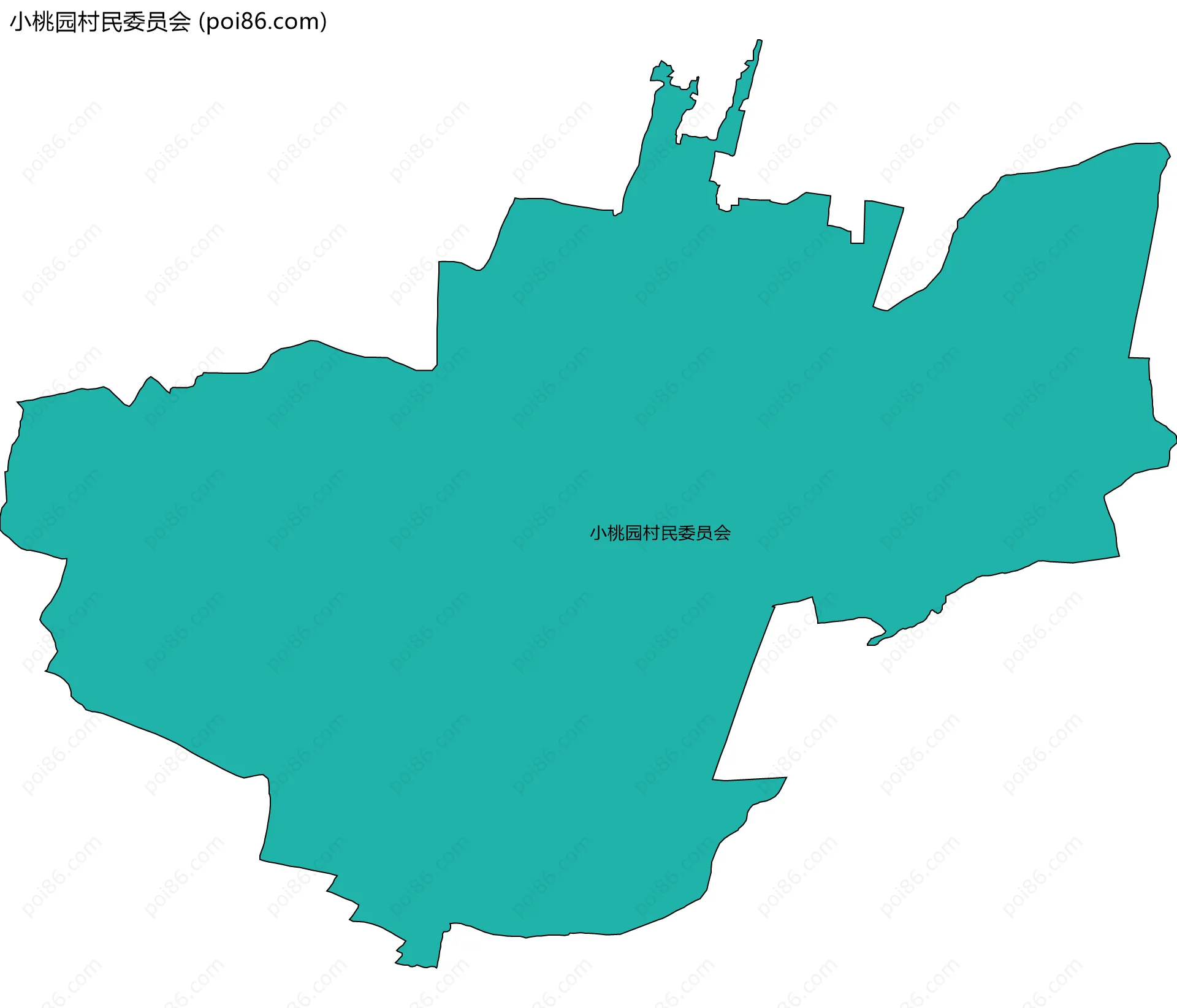 小桃园村民委员会边界地图